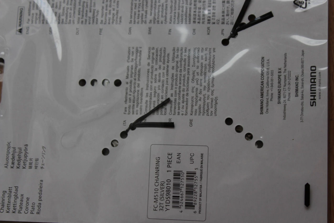 4. Shimano Deore 32t. 104mm BCD 9-vit.