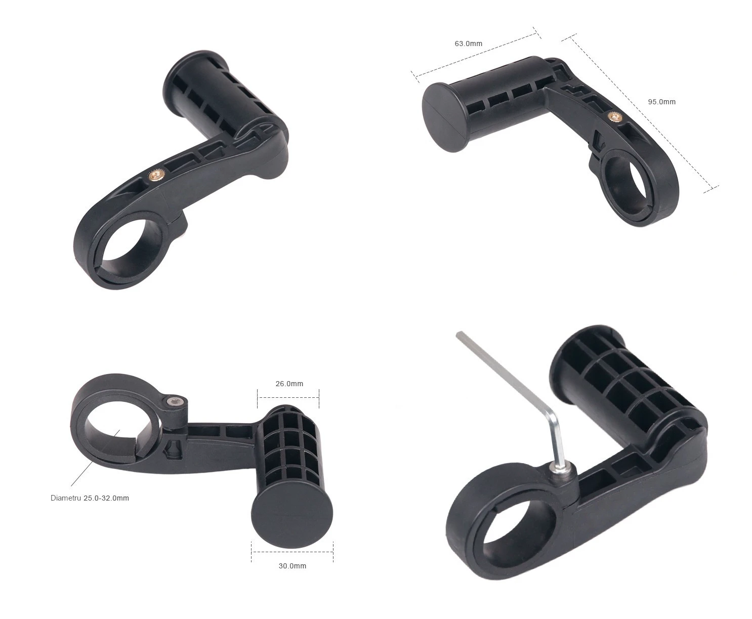 1. Extensie ghidon bicicleta pentru GPS, lanterna, ciclocomputer, telefon etc.