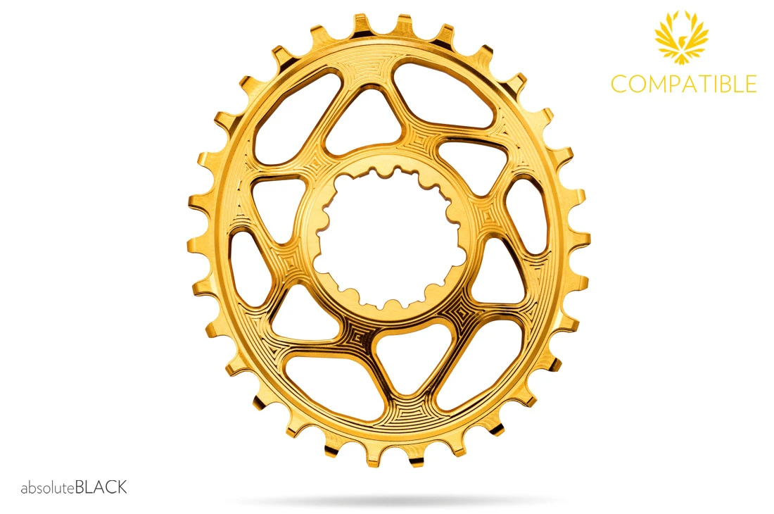1. Placa angrenaj Absolute Black ovala - Sram GXP / Boost Direct Mount