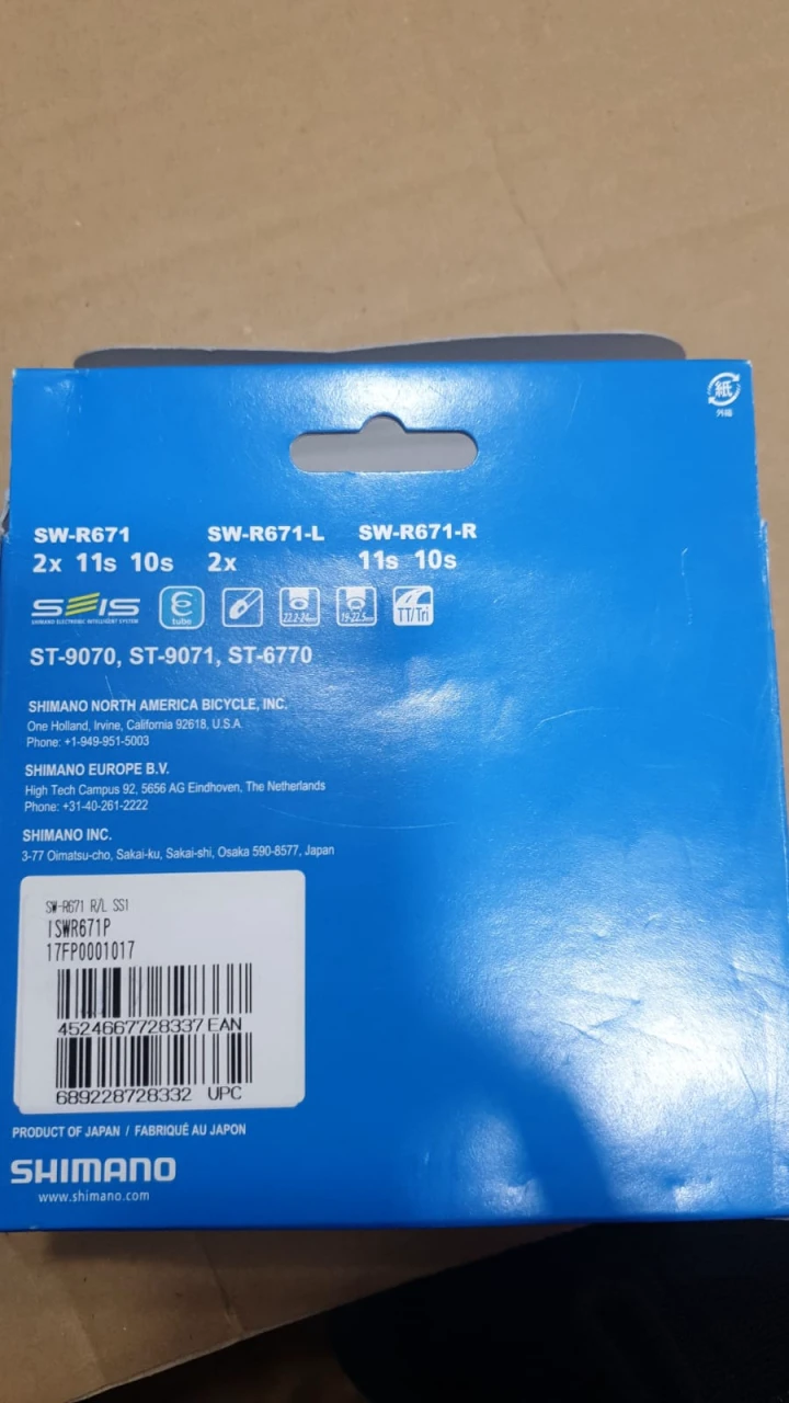 1. Shifter SHIMANO SW-R671 Triathlon