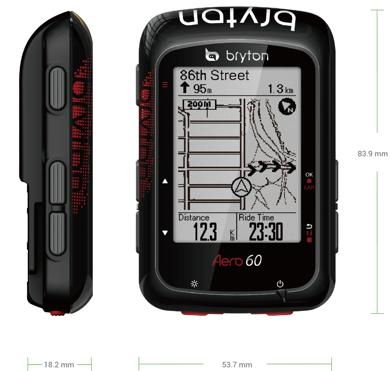 1. Bryton Aero 60E GPS 71grame