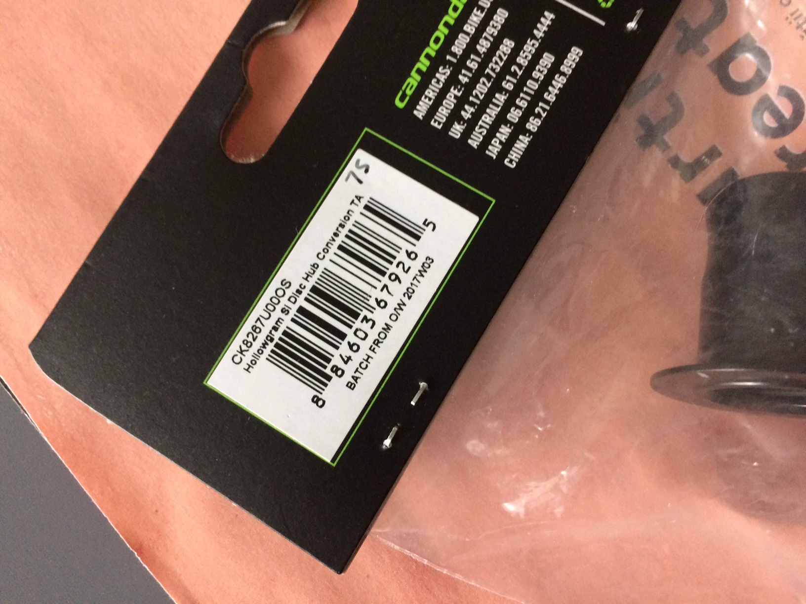 1. Cannondale Hollowgram Adaptor QR > Thru Axle