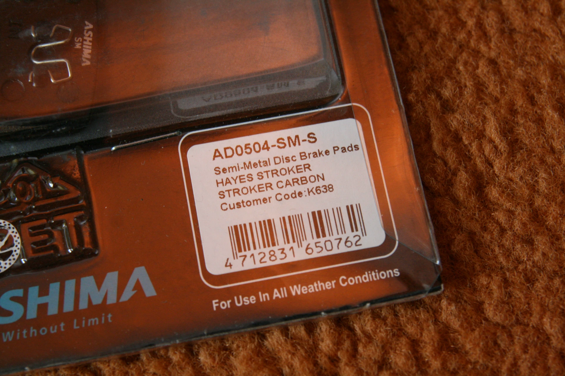 1. Set placute frane disc Ashima semi metalice - Hayes Stroker