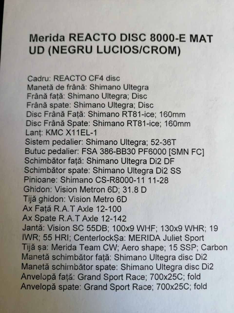 1. Merida Reacto DISC 8000-E MAT UD (NEGRU LUCIOS/CROM) 2019