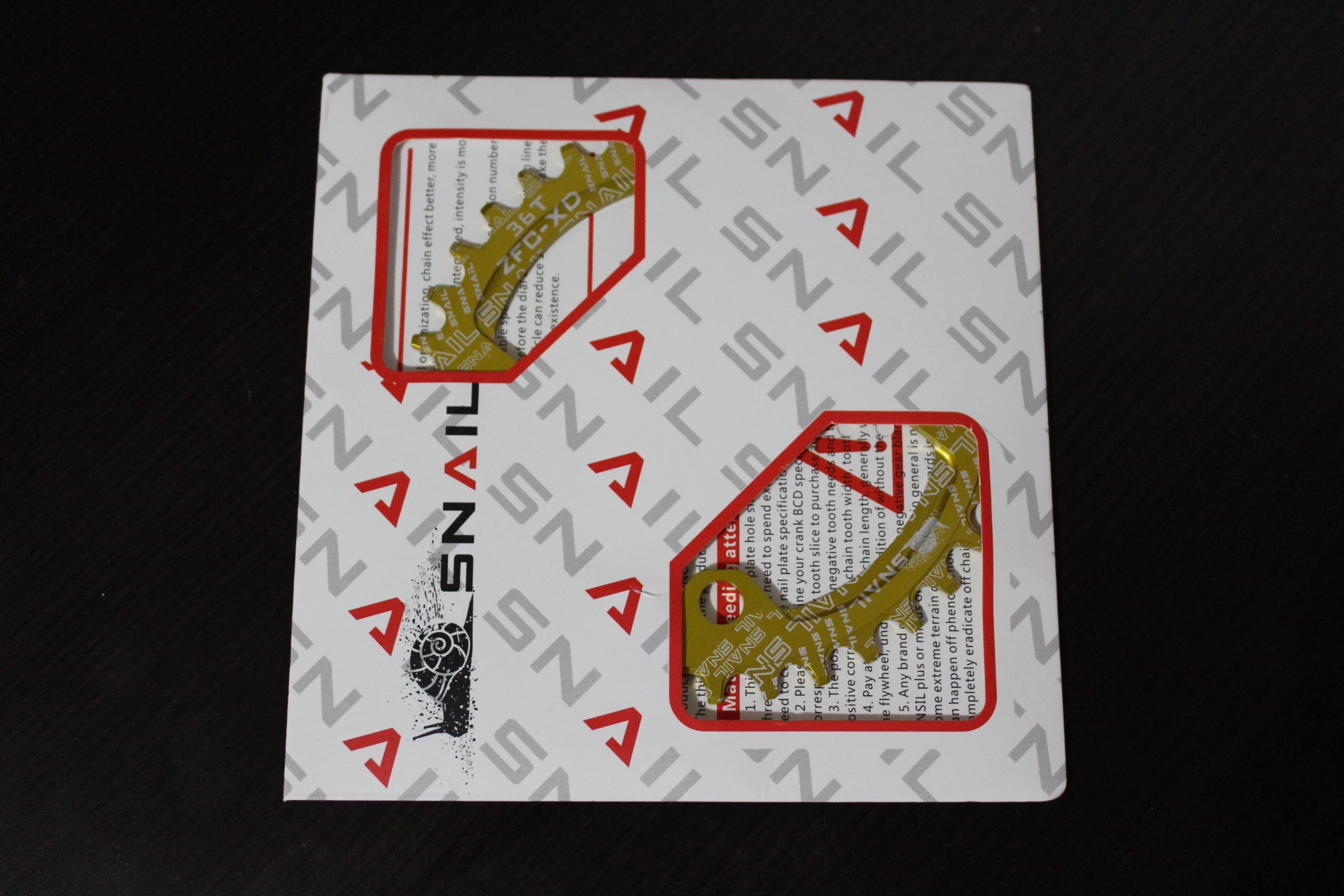 5. Foaie Snail Narrow Wide 36T alu - CNC 104BCD auriu 9-12 vit.