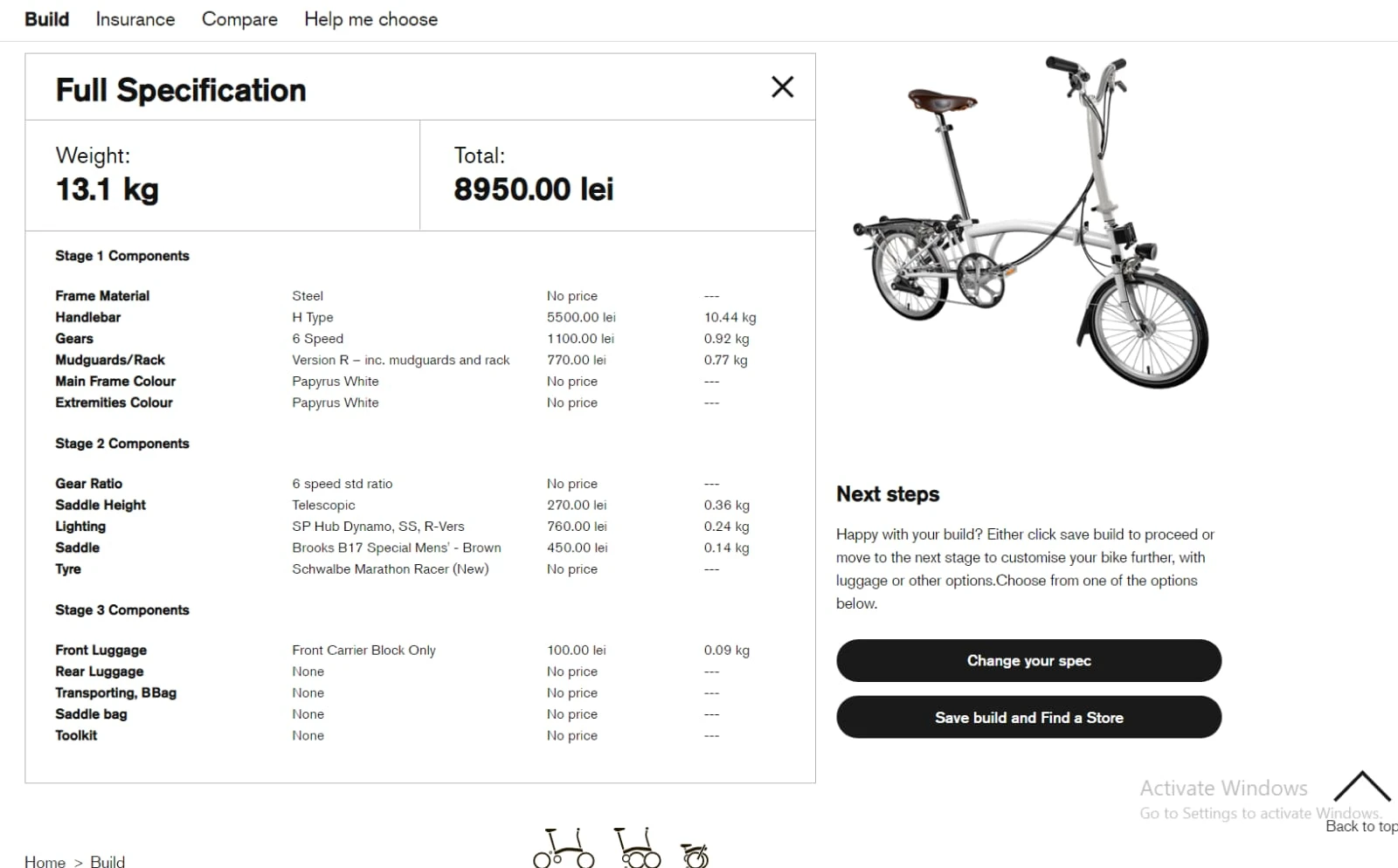 1. Bicicleta pliabila Brompton H6R