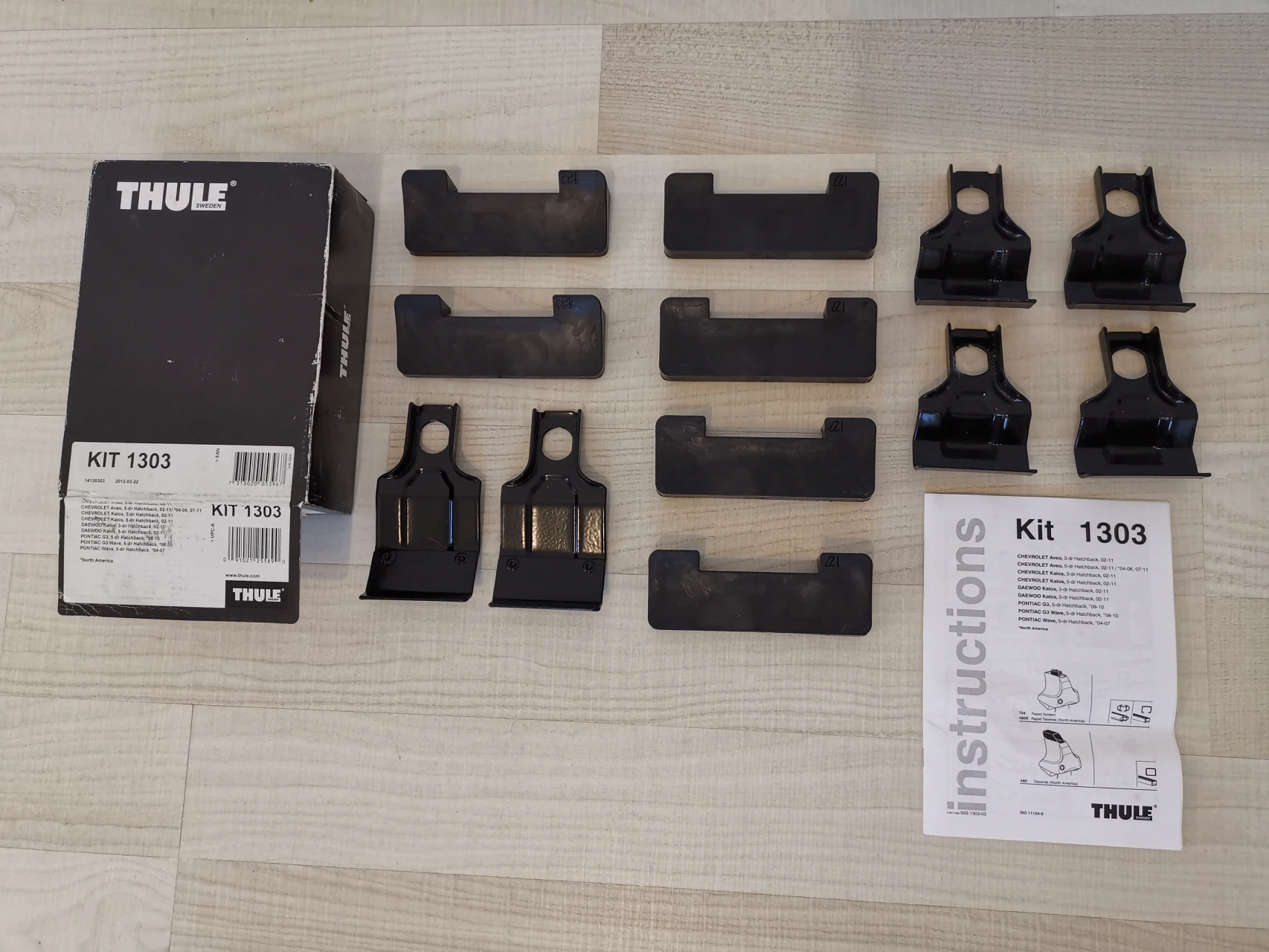 1. Kit prindere plafon Thule 1303