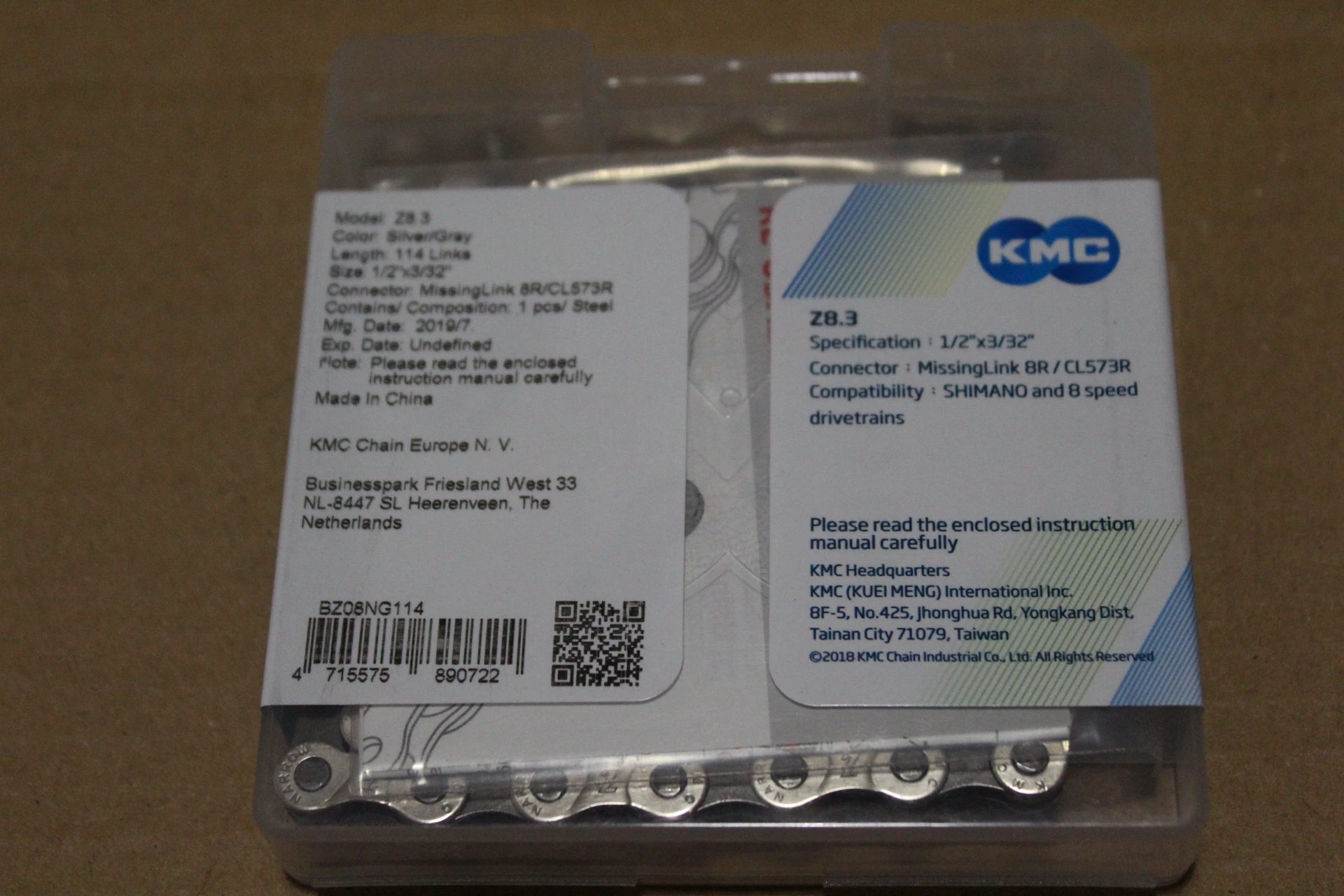 2. KMC Z8 6/7/8vit. lant bicicleta + quick link
