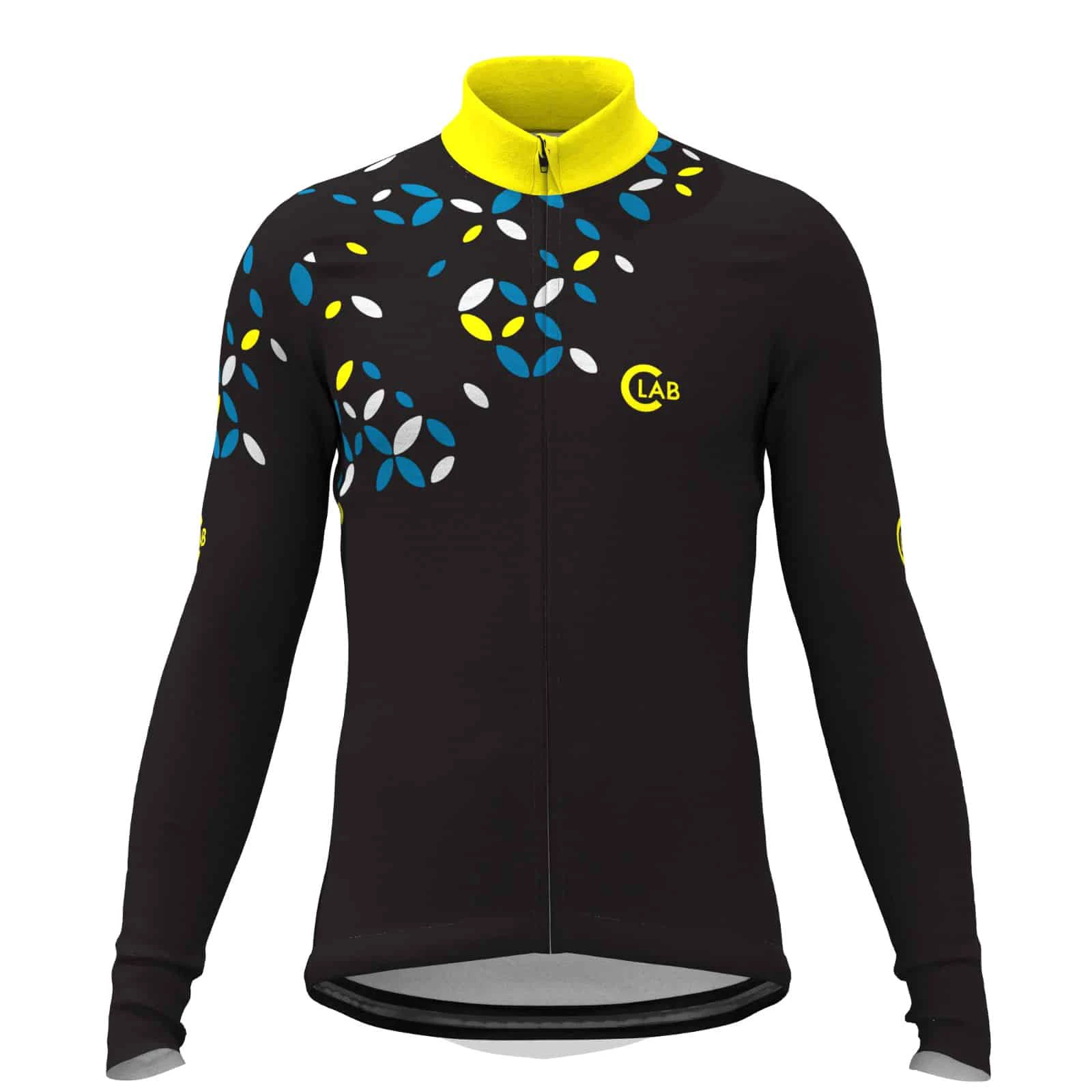 1. ORDINO Winter Long Sleeve Jersey Cross Black/Yellow - XXL