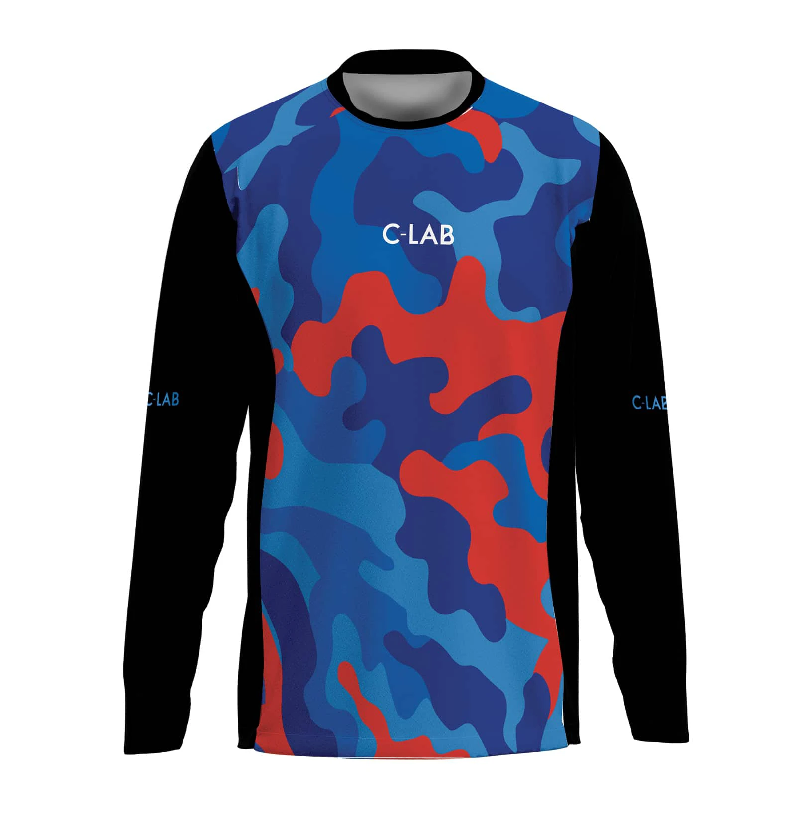 1. MTB Enduro Camo Blue Long Sleeve Jersey - XXL
