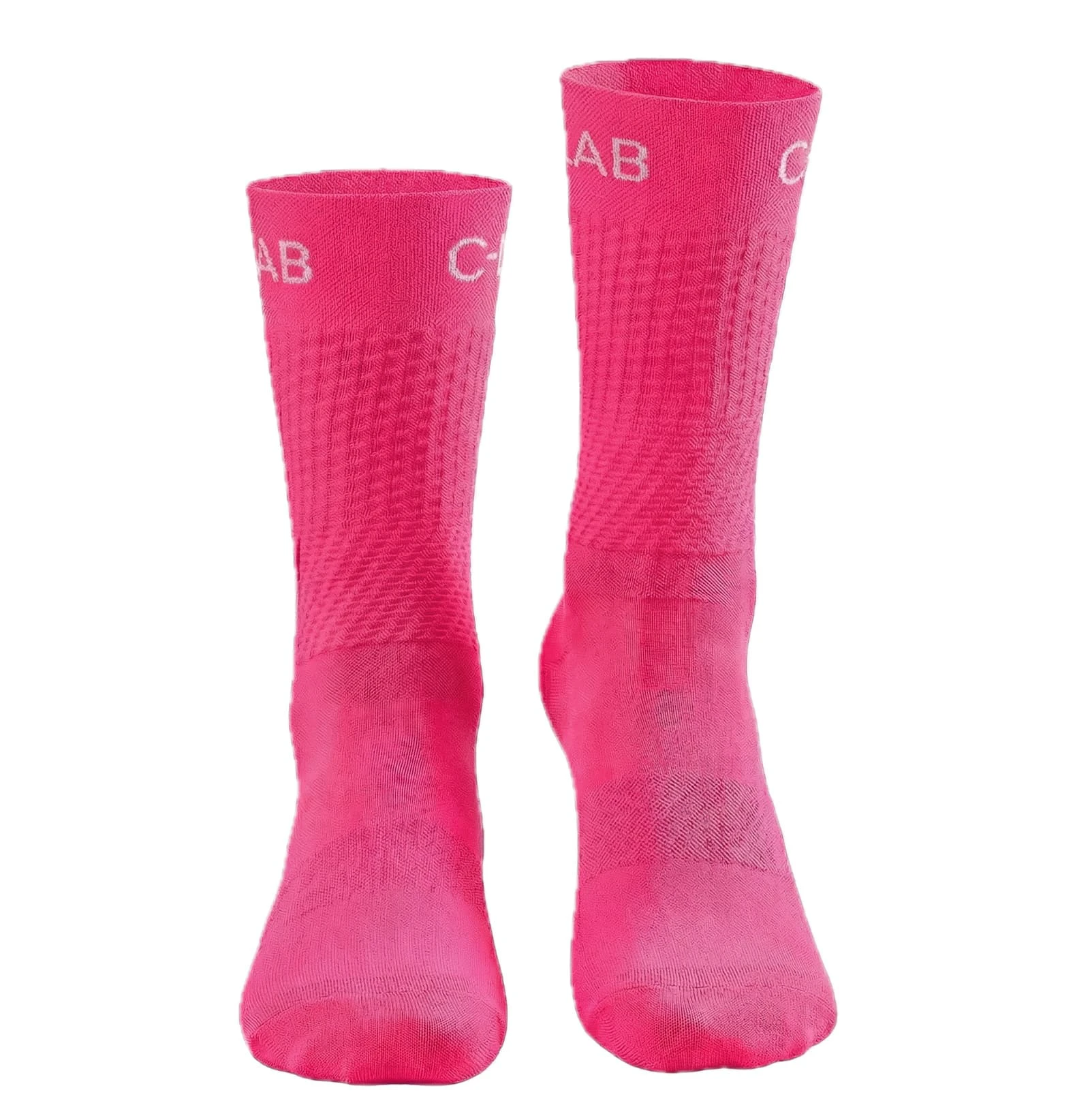 1. Calzini da Ciclismo/Running Traspiranti - Rosa Fluo - M - 35/38
