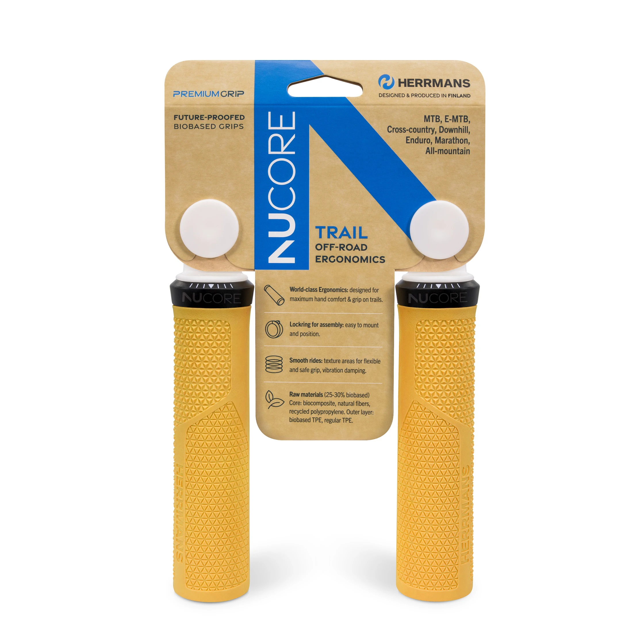 1. Herrmans Finland Nucore Trail Peak Lock-on, amber