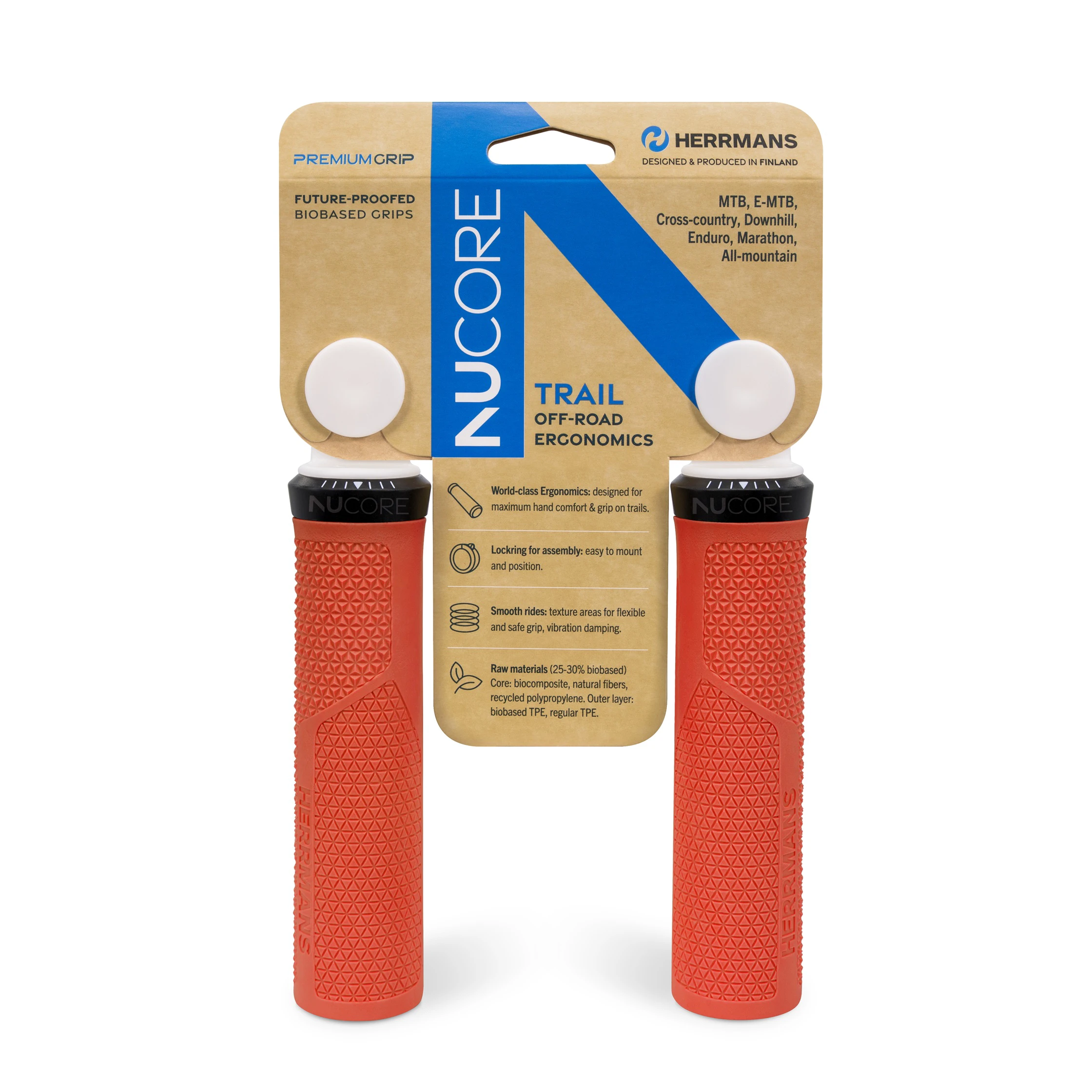 1. Herrmans Finland Nucore Trail Peak Lock-on, rosu