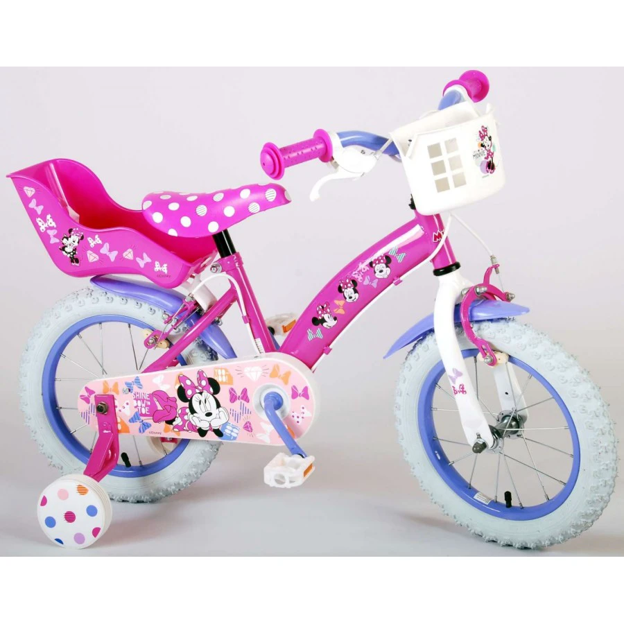1. Bicicleta pentru copii E&L Minnie Mouse 14 inch Cutest Ever