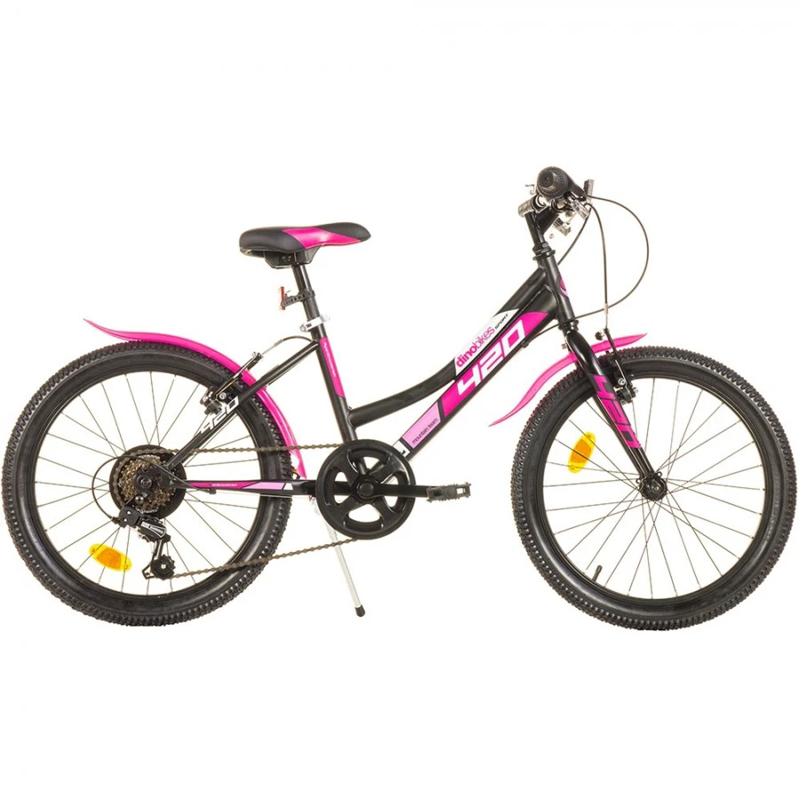1. Bicicleta copii Dino Bikes 20" MTB fete Sport negru cu 6 viteze
