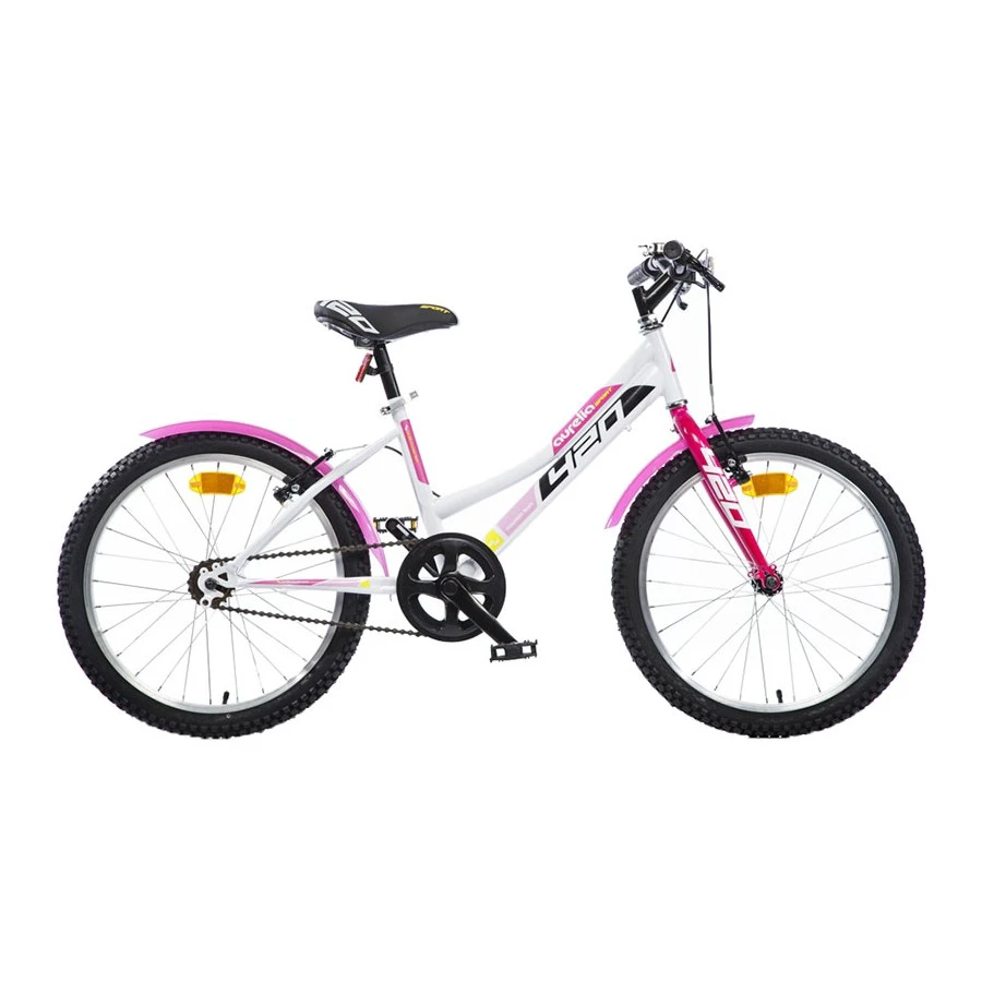 1. Bicicleta copii Dino Bikes 20" MTB fete Sport alb