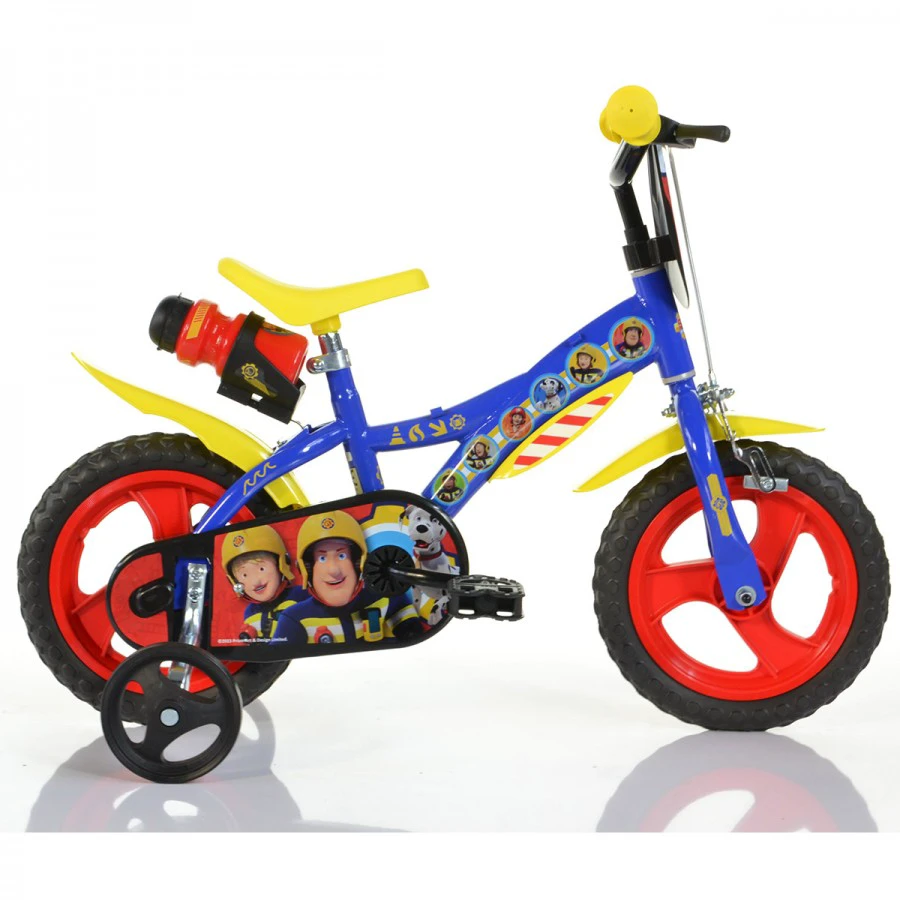 1. Bicicleta pentru copii Fireman Sam DB-612L-SIP Dino Bikes, 12 inch