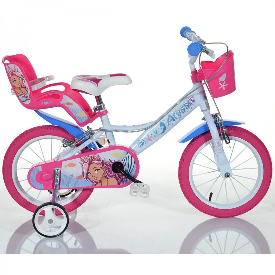 1. Bicicleta pentru copii Alyssa DB-144R-ALS Dino Bikes, 14 inch