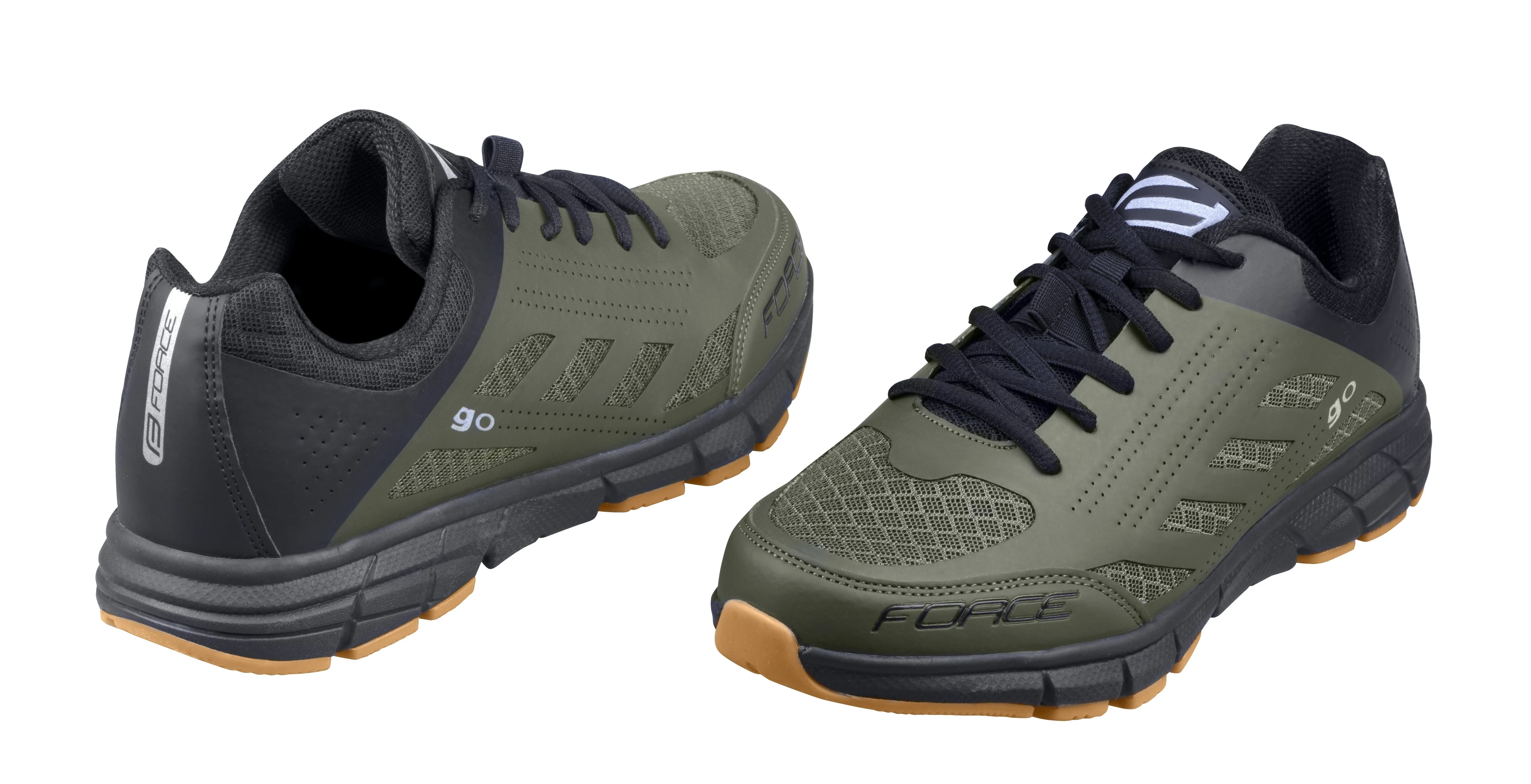 4. Pantofi ciclism Force Go, Army 45 Kaki, 45