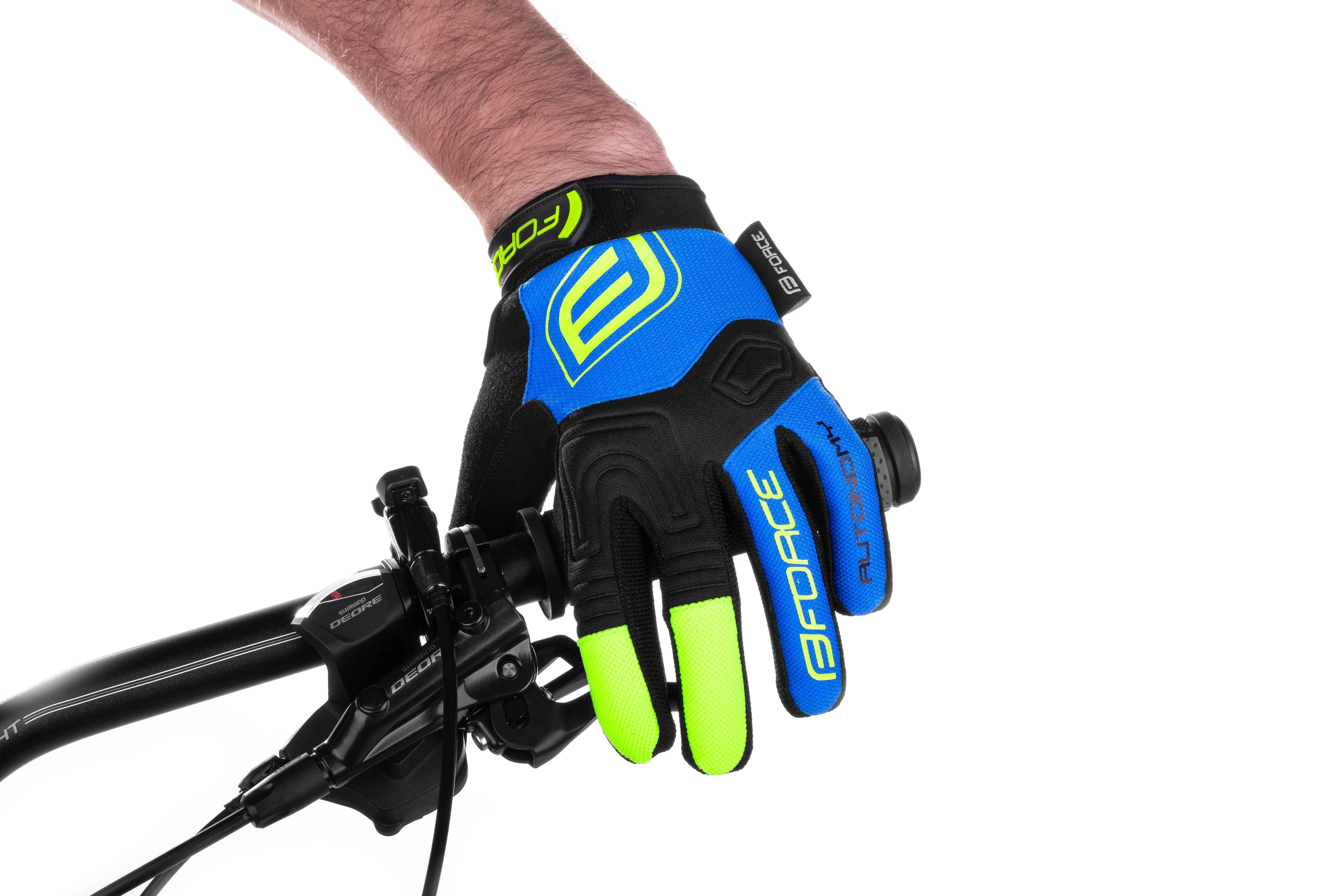 2. Manusi Force Autonomy F 17 negru albastru S S, Negru/Albastru/Galben fluo