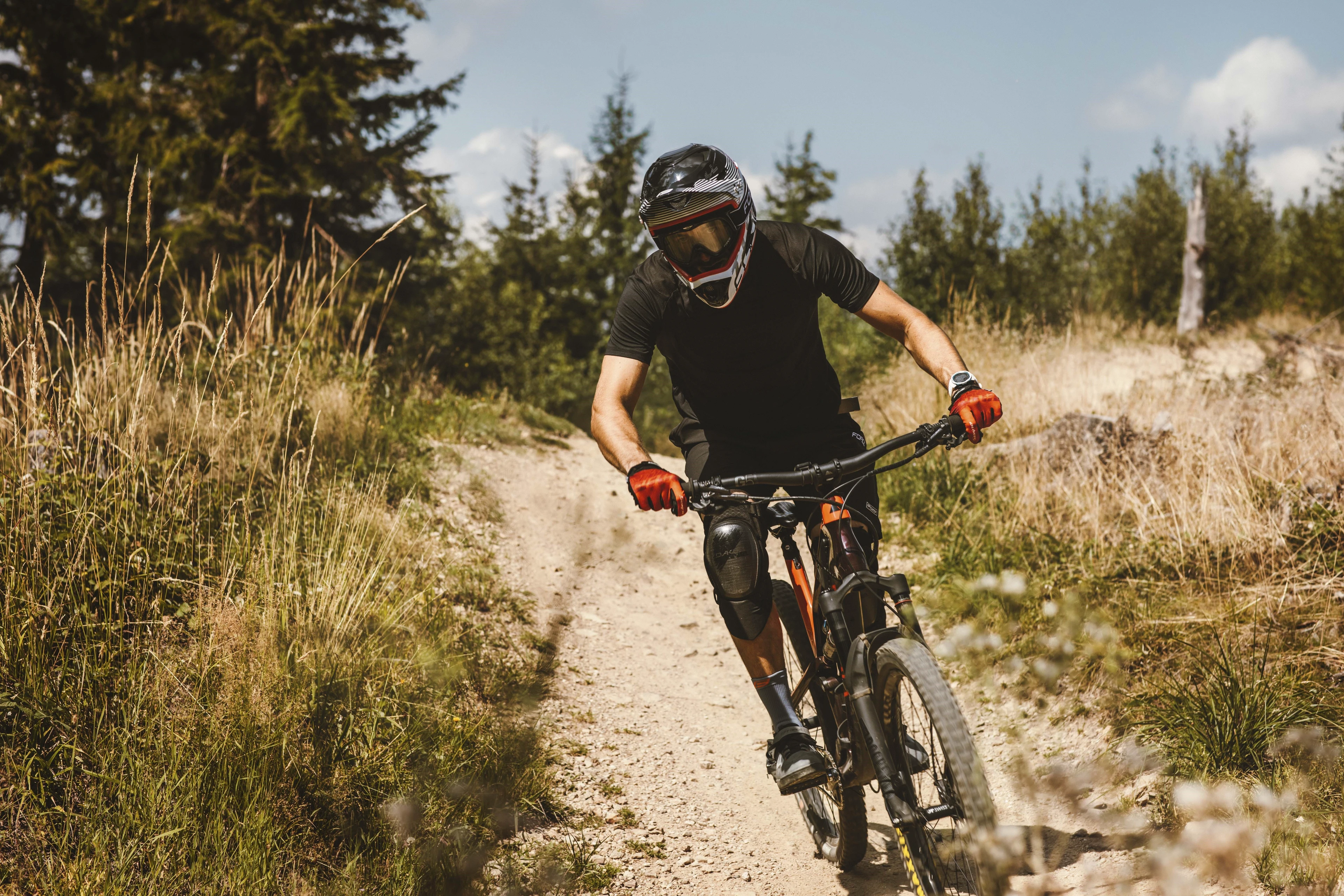 2. Manusi Force MTB Swipe Rosu Negru L L, Rosu/Negru