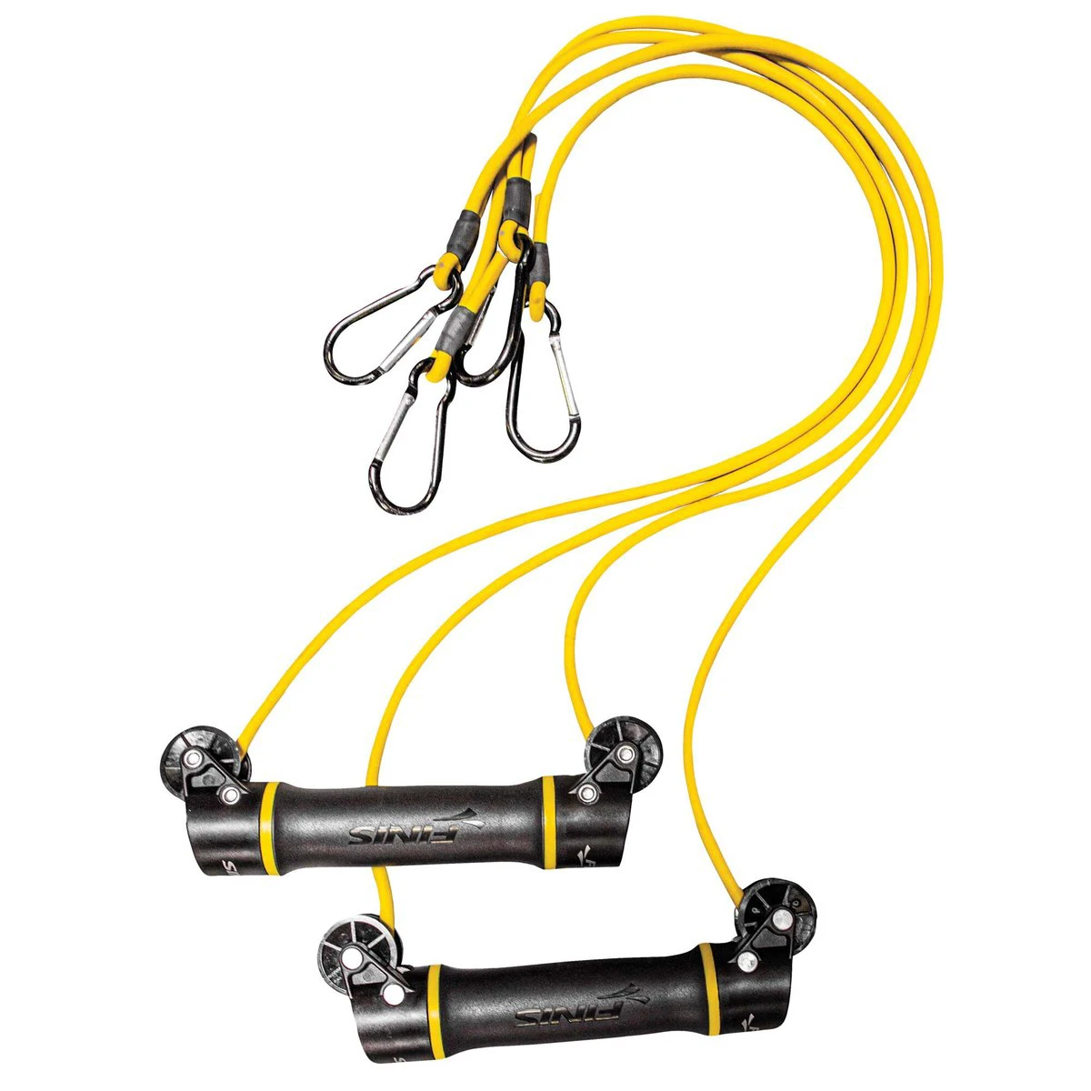 FINIS Slide Dryland Trainer 7 mm, galben, cu mânere și carabiniere