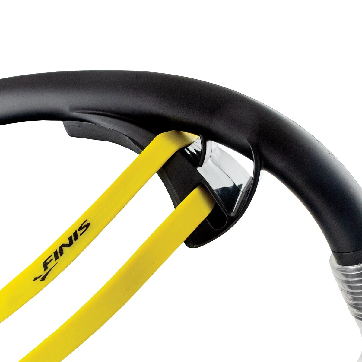 Detaliu: pernuța de frunte și cureaua FINIS Stability Snorkel