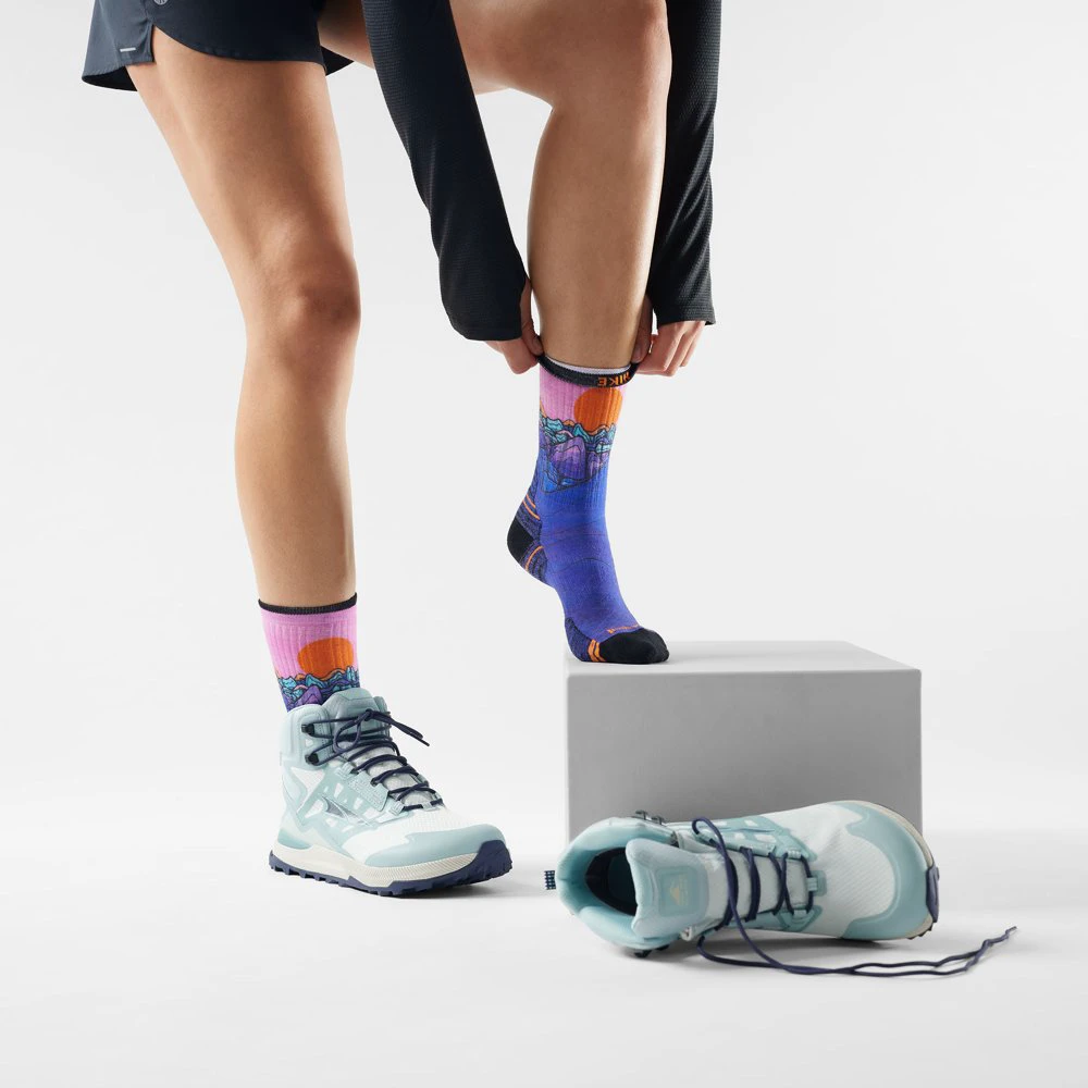 Smartwool Hike Mountain Sunrise Print Crew