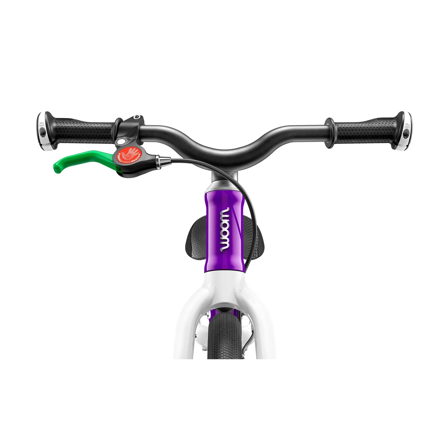 3. Bicicleta copii Woom 1 cu roti 12" mov intens alb