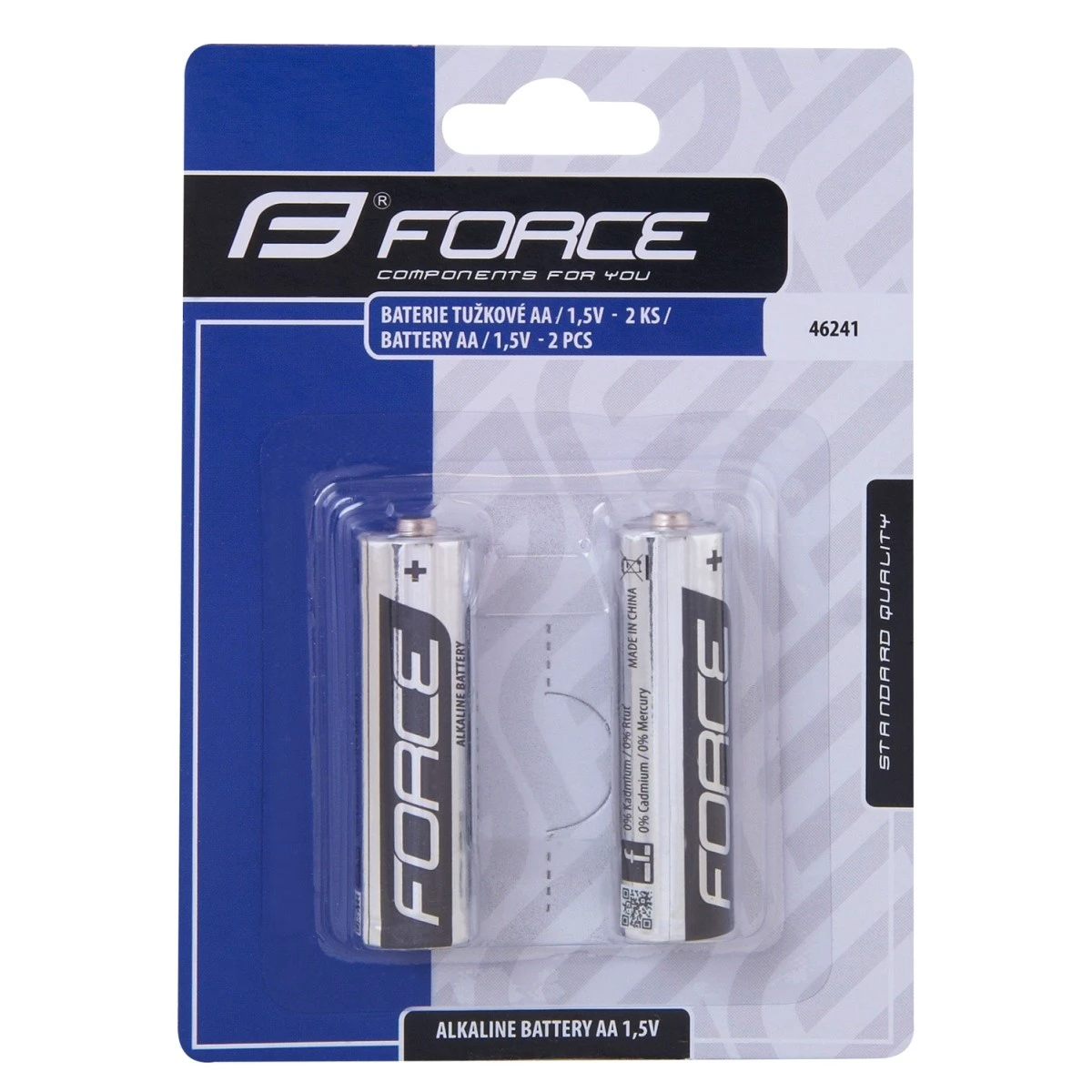 1. Baterii Force alcaline AA / 1.5V 2 bucati