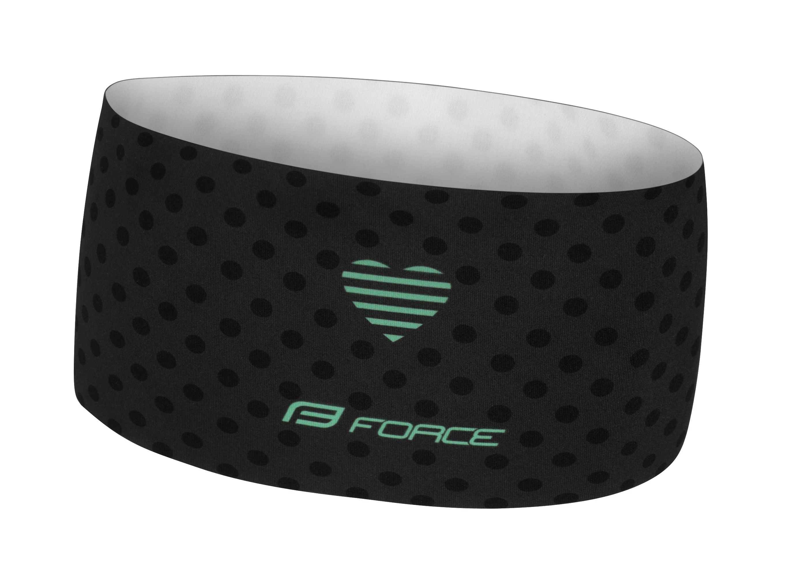 1. Bandana Force Points, negru/turcoaz, UNI