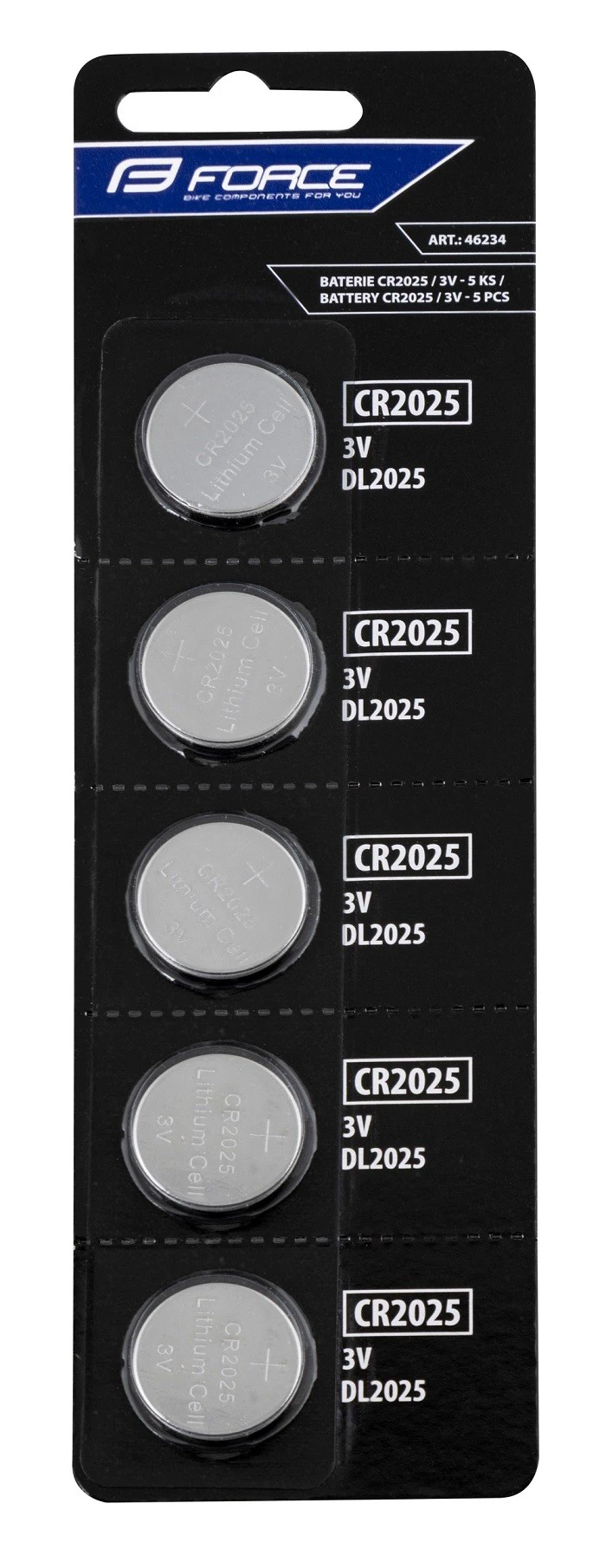 1. Baterii Force CR2025 3V 5 bucati
