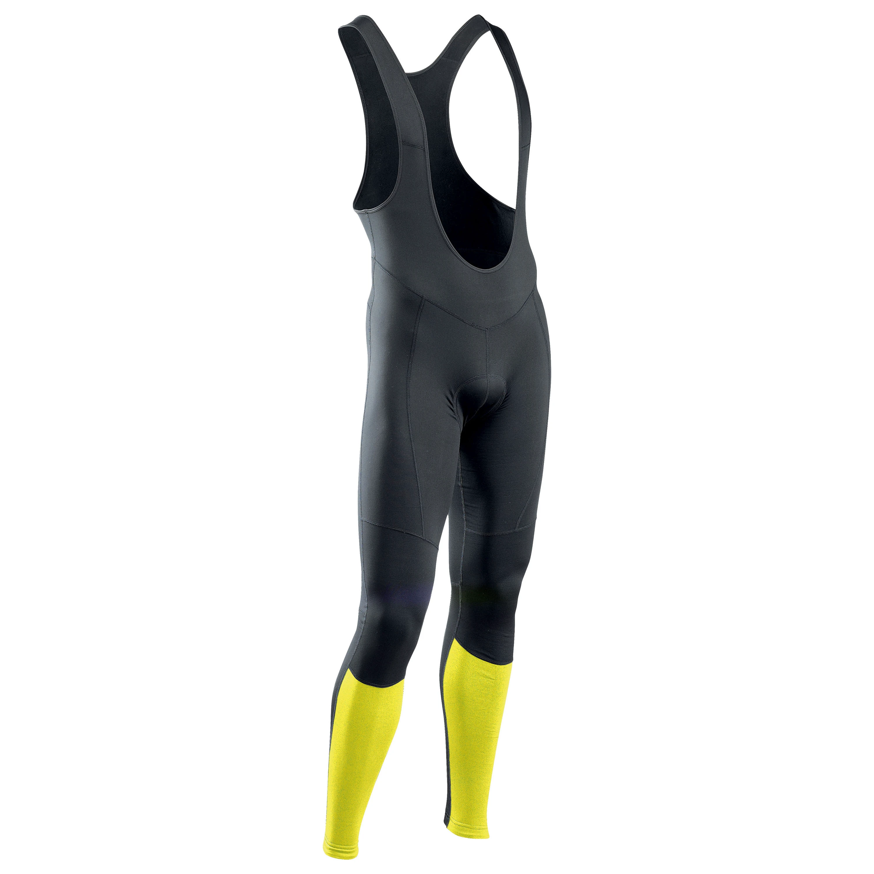 1. Northwave - pantaloni ciclism iarna Force 2 bibtight - negru-galben-fluo