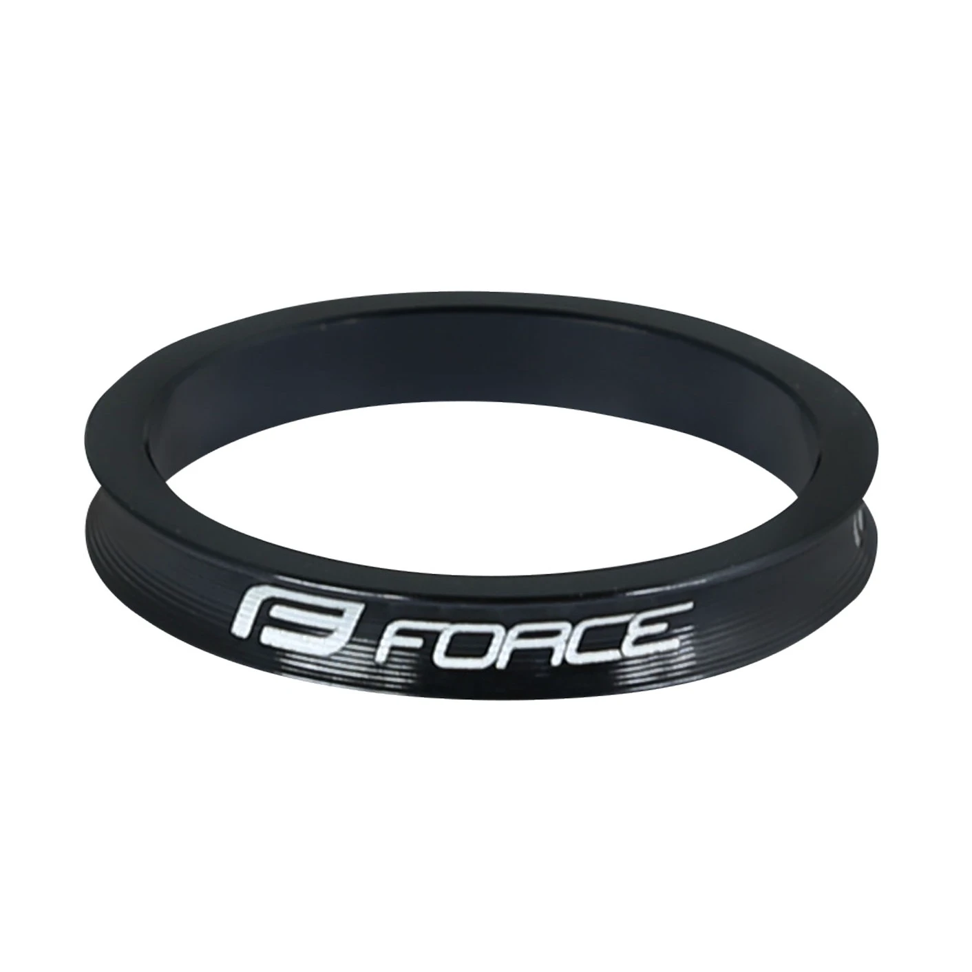 1. Force - Distantiera furca bicicleta 1/8" 5 mm, aluminiu - Negru