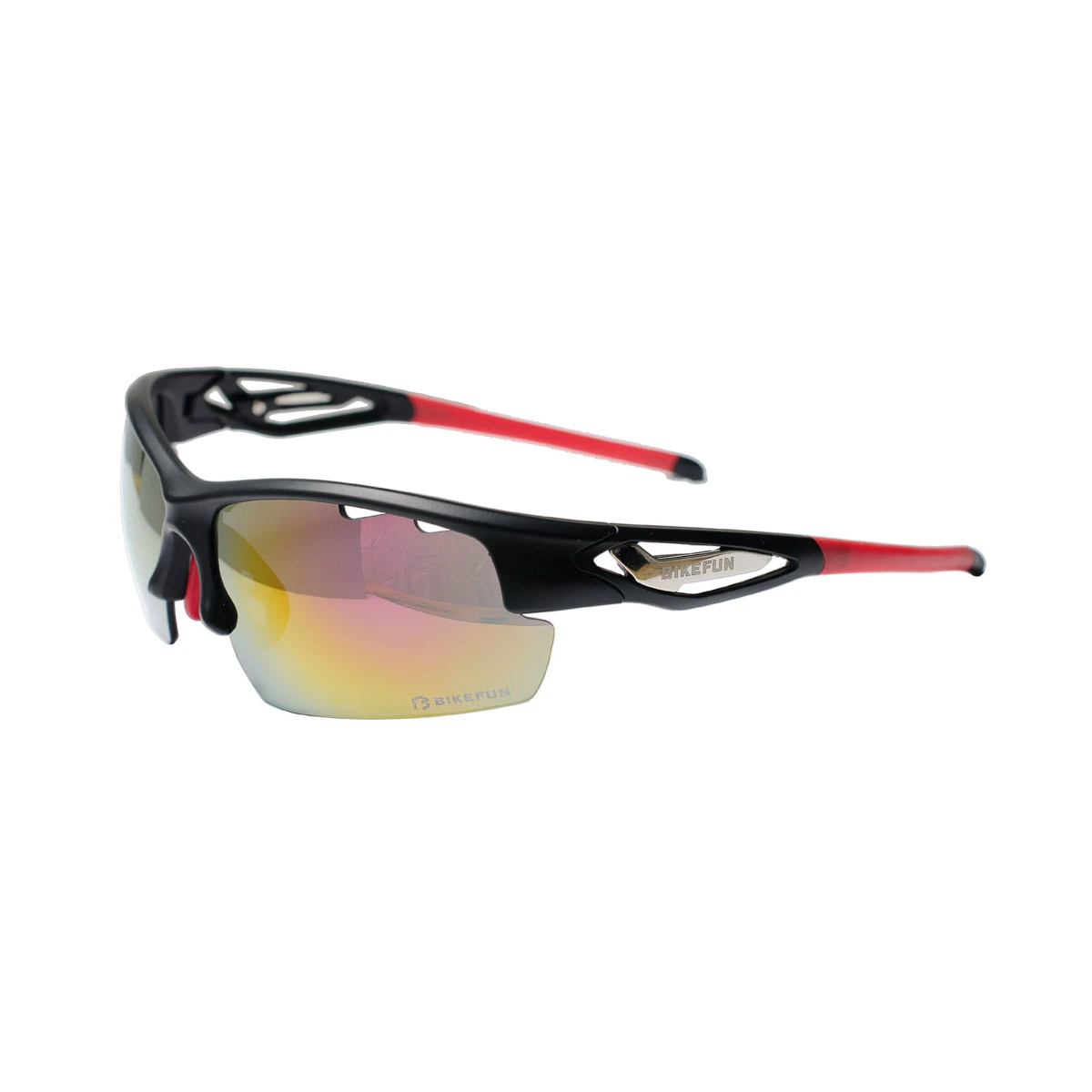 1. Bikefun Ochelari soare Fly negru-rosu