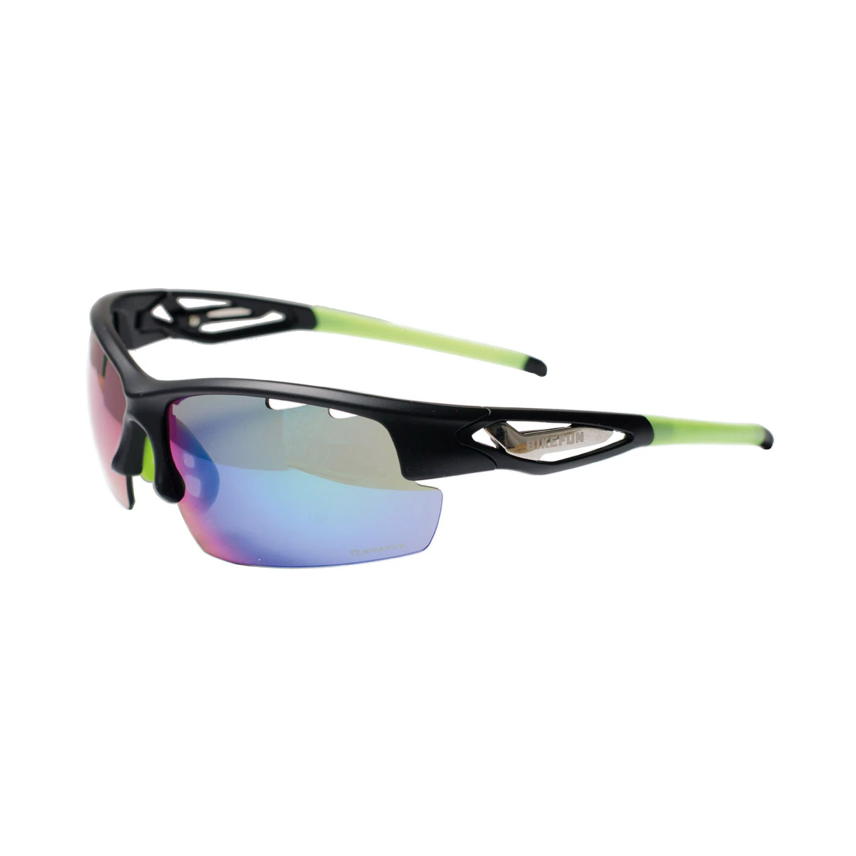 1. Bikefun Ochelari soare Fly negru-verde