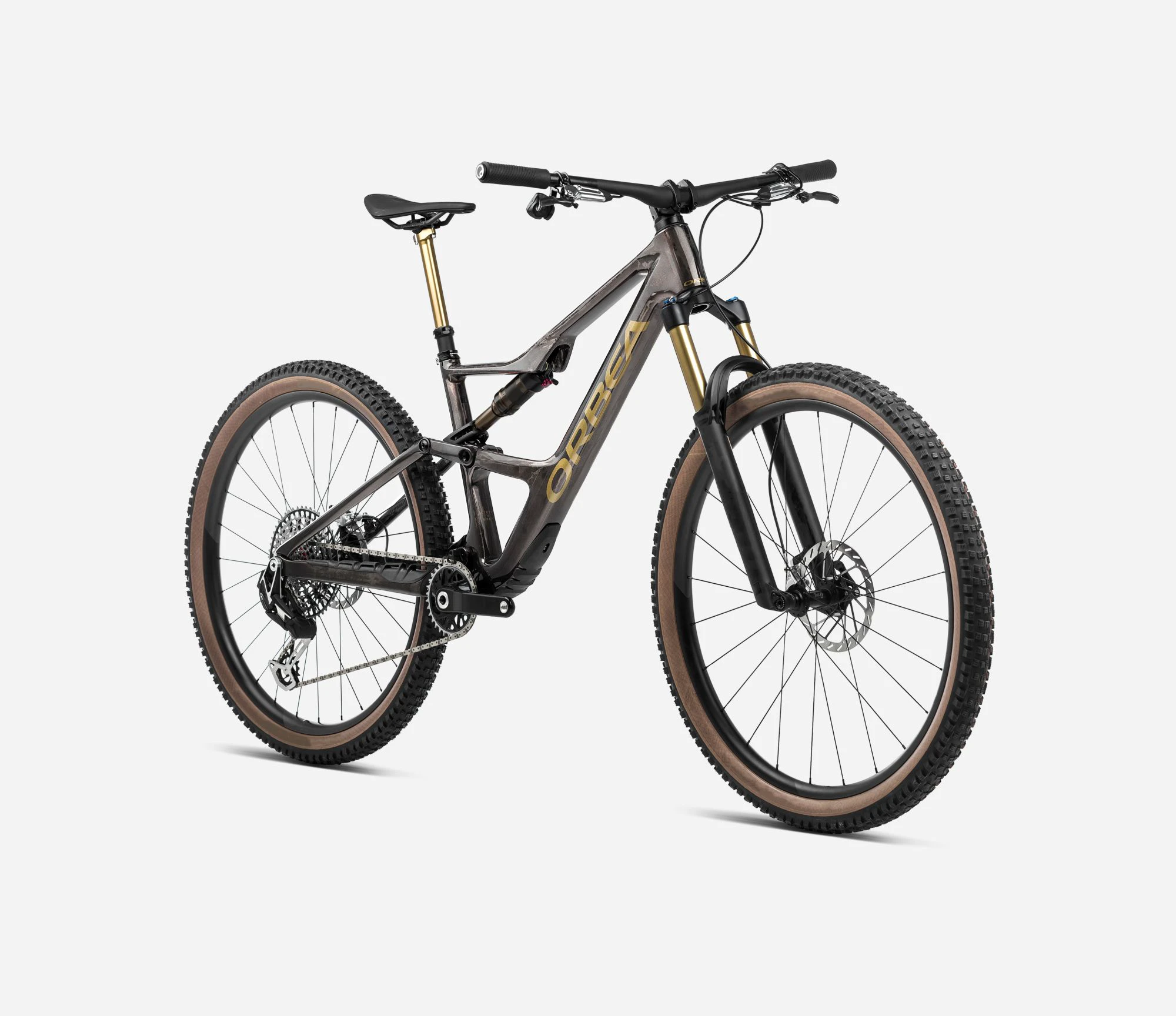 2. Bicicletă MTB Trail full suspension Orbea OCCAM SL M10 - Cosmic Carbon View | Metallic Olive Green (Gloss)
