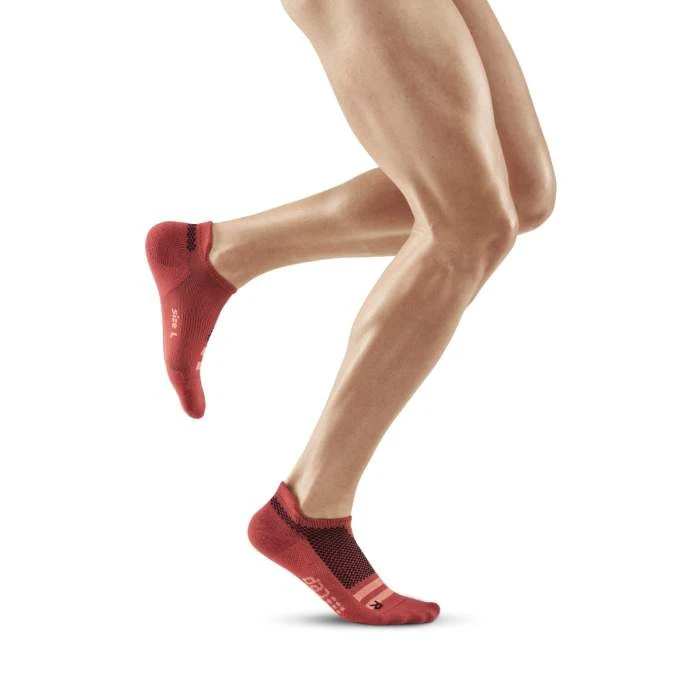 1. CEP - sosete compresie scurte - The Run Socks No Show - Rosu