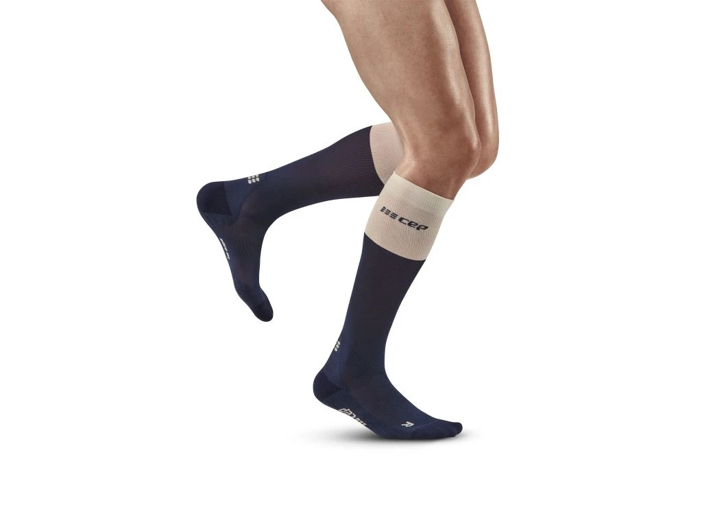 1. CEP - sosete compresie inalte - Bloom Socks Running tall - Blue