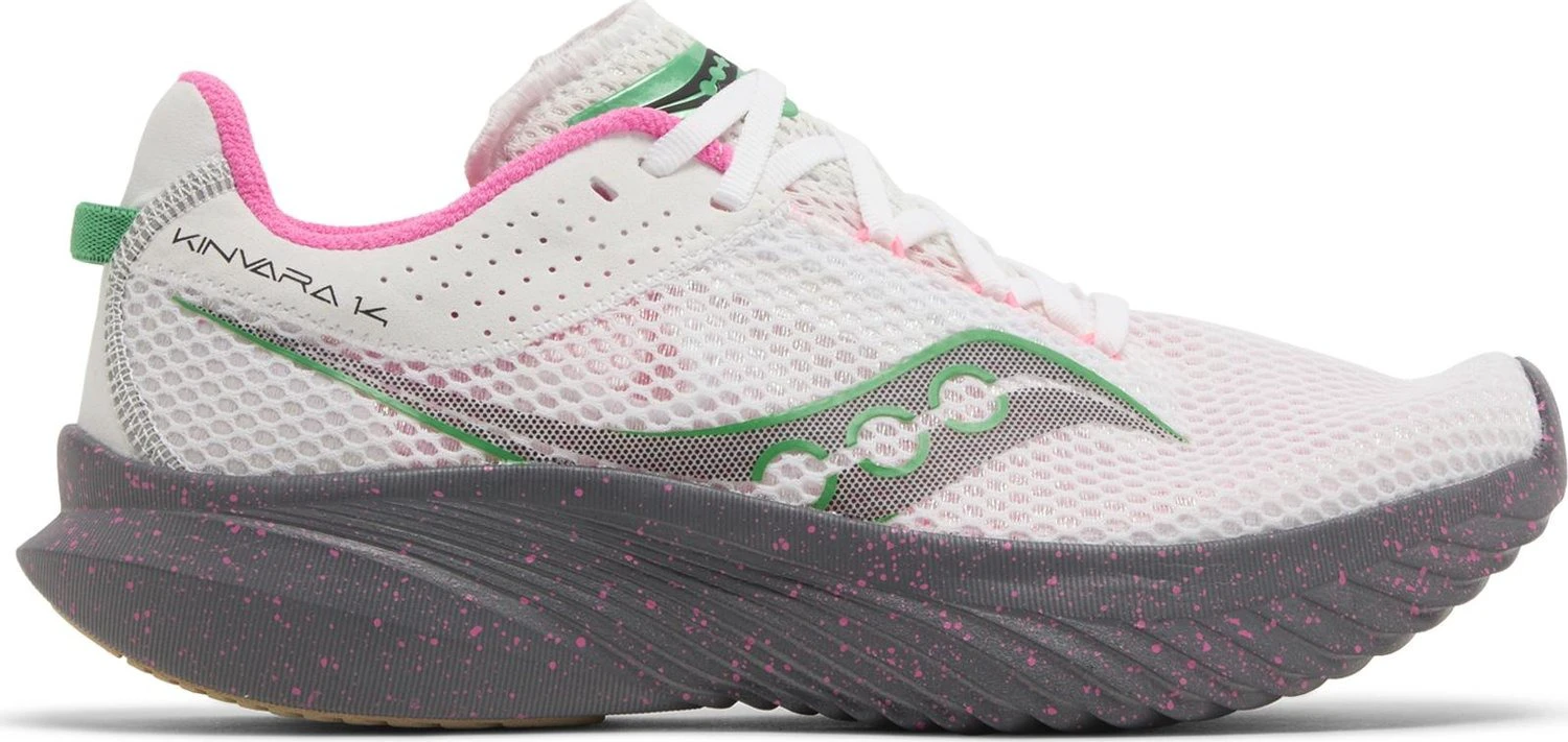 1. Saucony - pantofi alergare pentru femei - Kinvara 14 - white | gravel