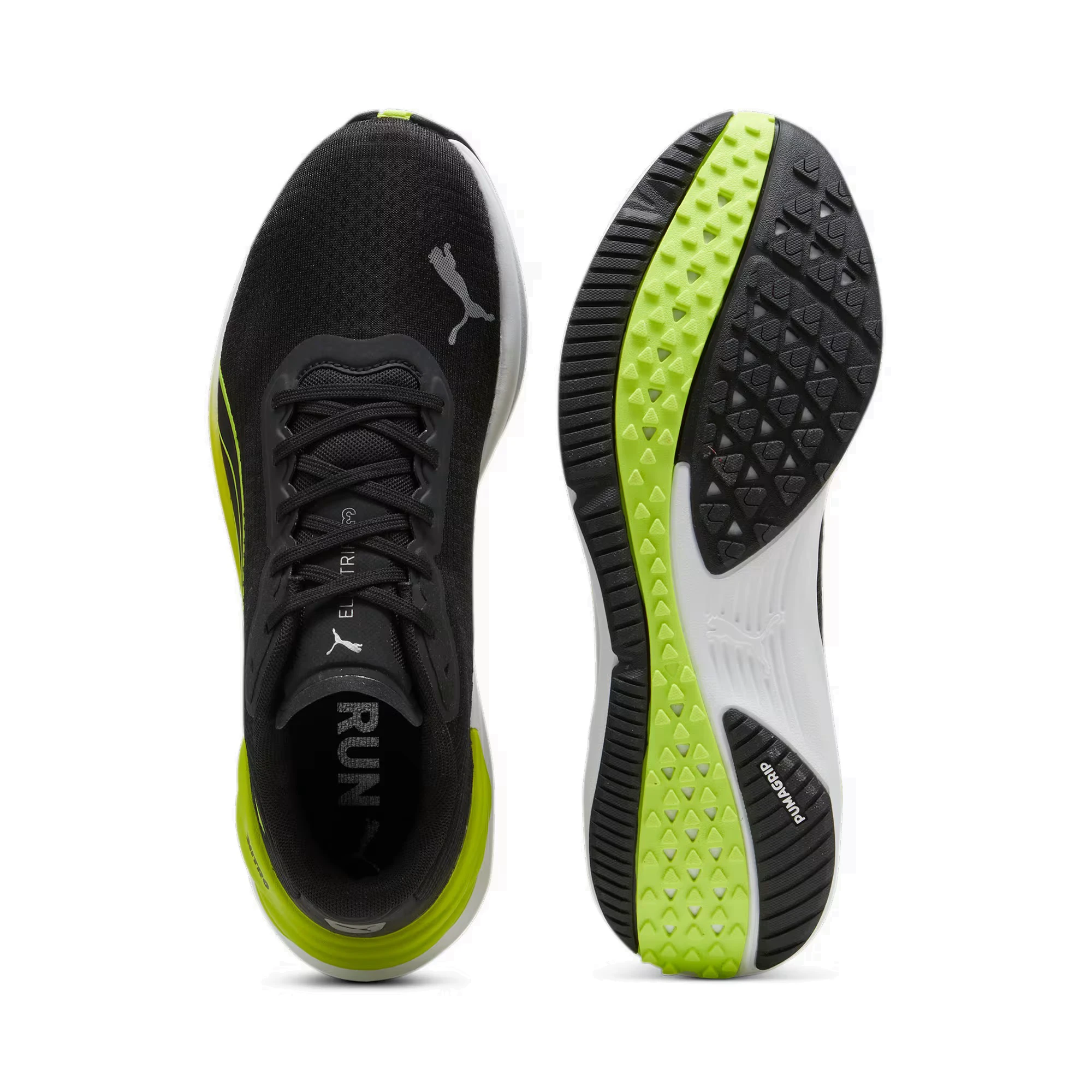 2. Puma - pantofi alergare pentru barbati Electrify NITRO 3 - negru verde fluo Lime Pow alb