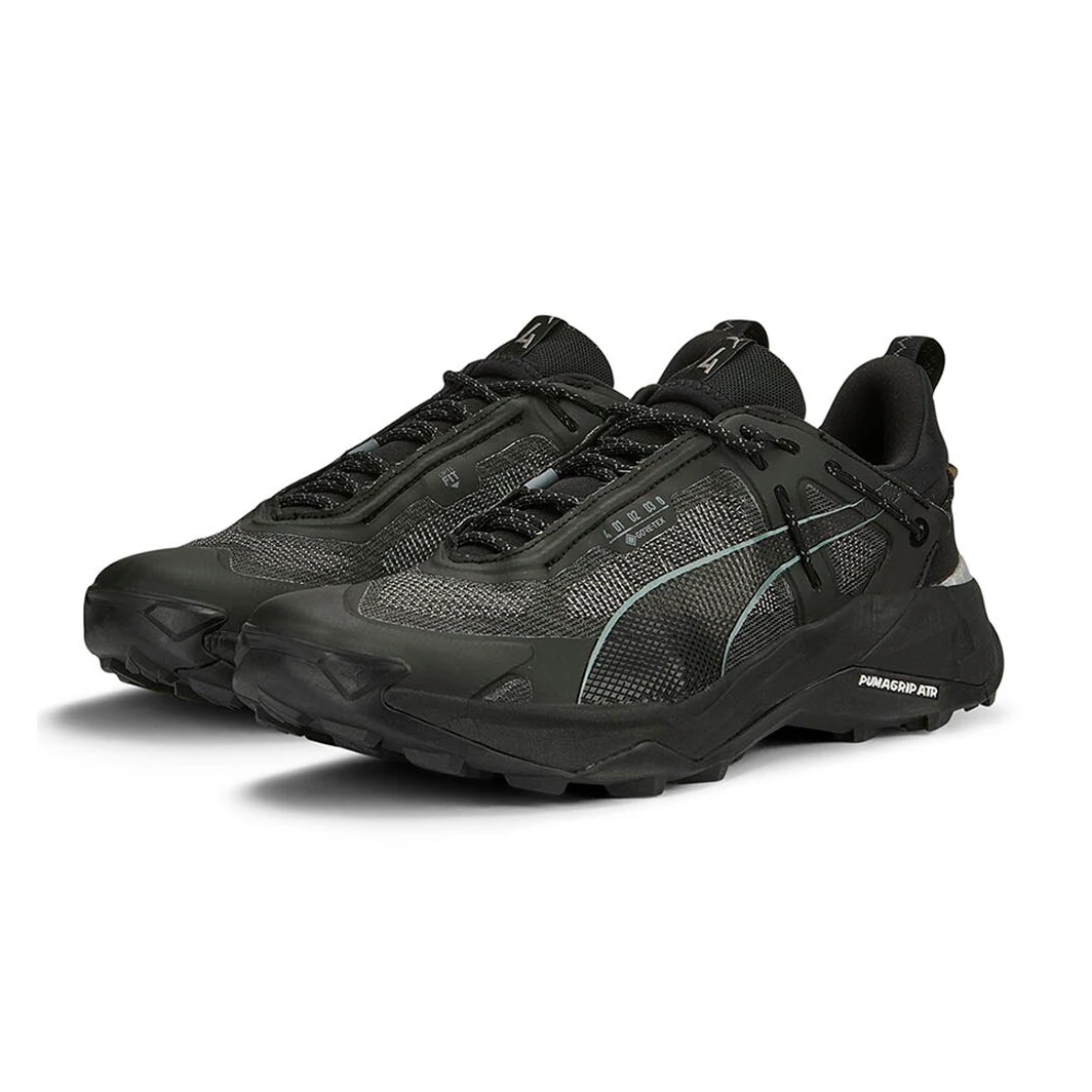 4. Puma - pantofi alergare trail pentru barbati Explore NITRO GTX - negri gri argintiu