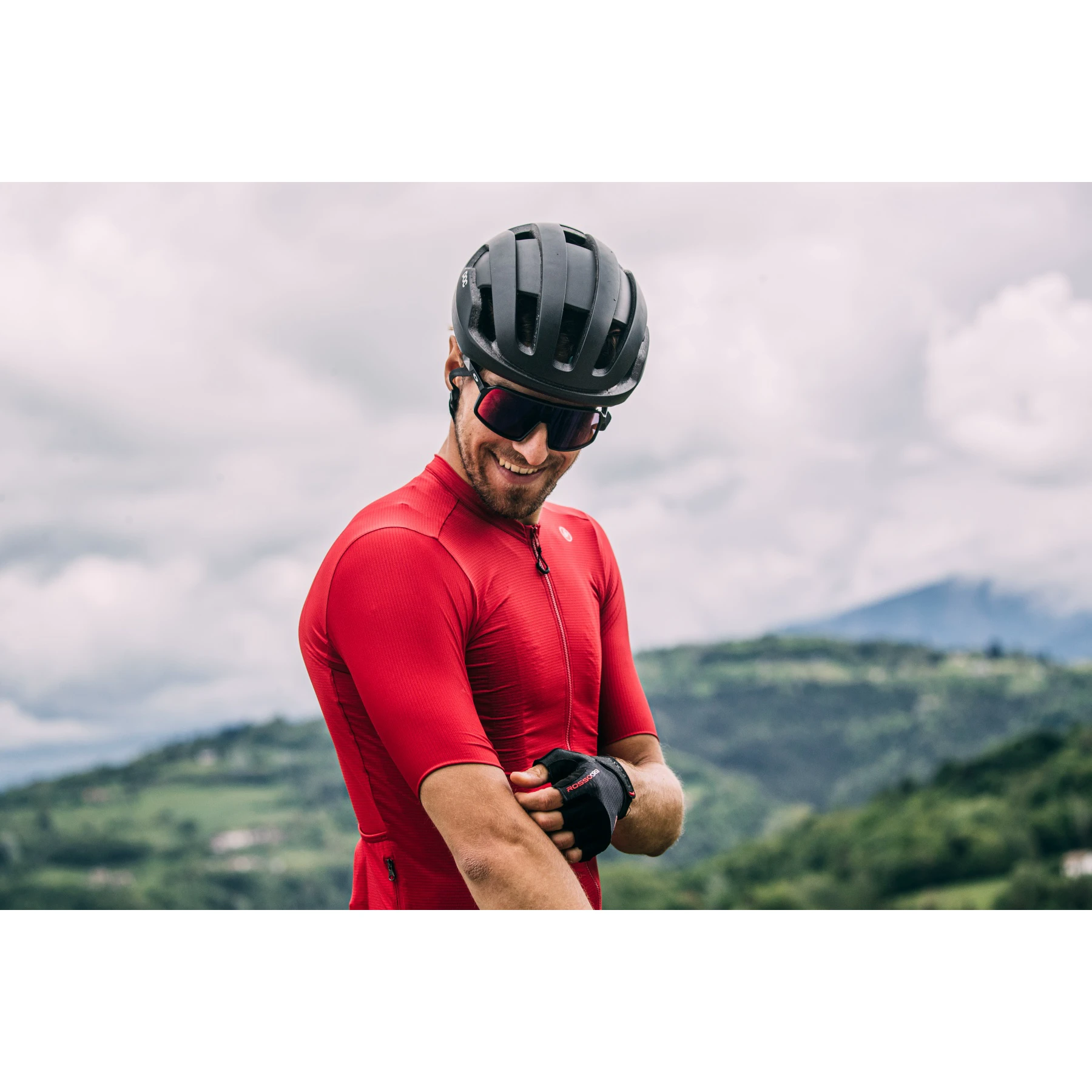 14. Castelli - tricou ciclism cu maneca scurta pentru barbati Espresso Jersey - maro deschis mocha gri inchis