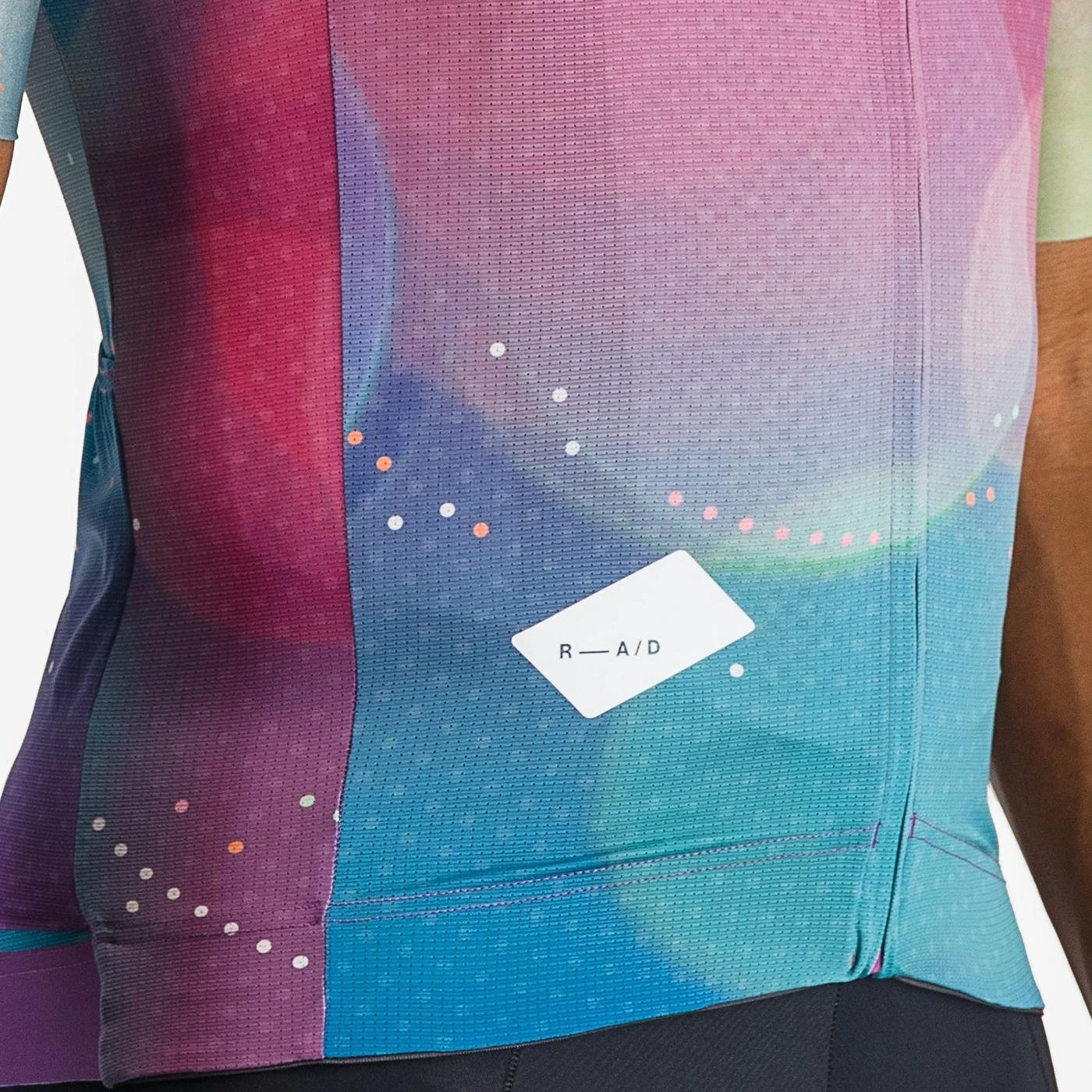 2. Castelli - tricou ciclism cu maneca scurta pentru barbati R-A/D Jersey - multicolor mov inchis albastru