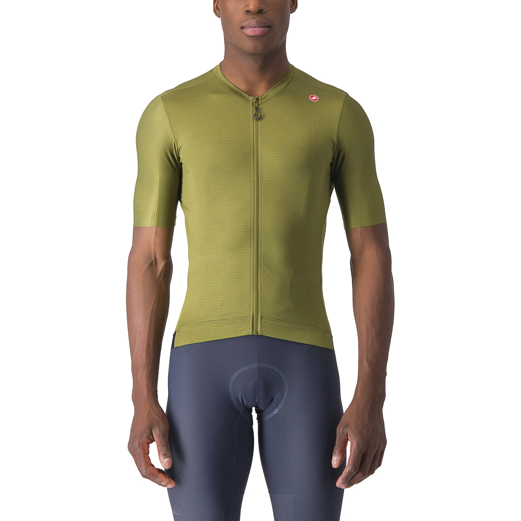 1. Castelli - tricou ciclism cu maneca scurta pentru barbati Espresso Jersey - verde inchis kaki