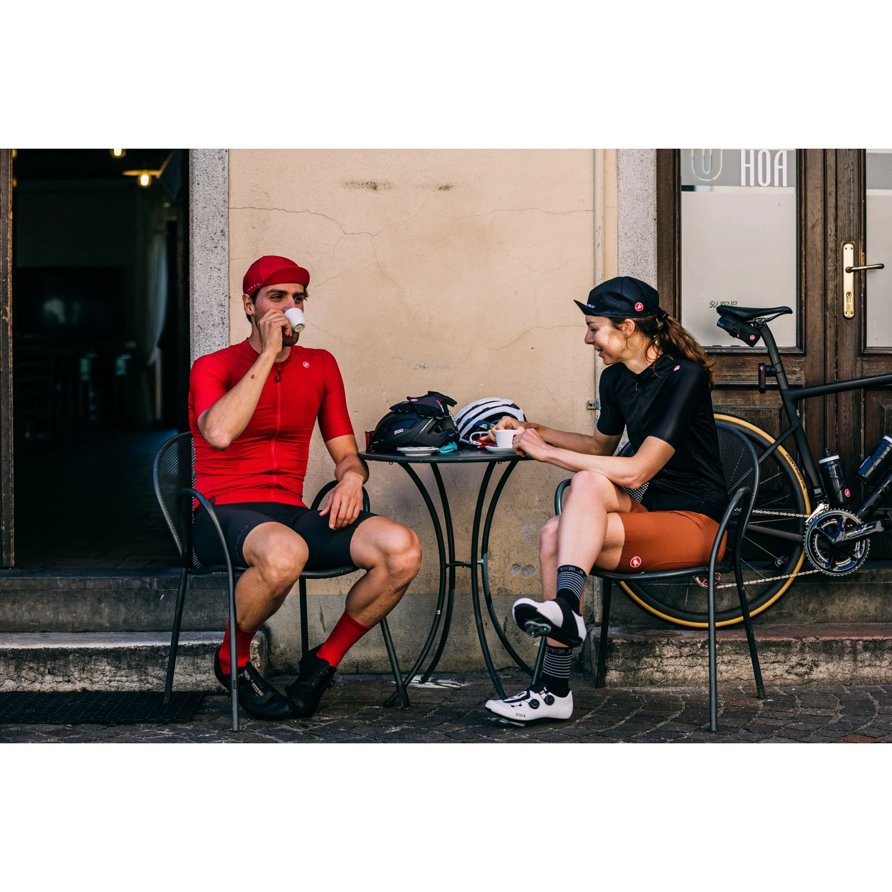 13. Castelli - tricou ciclism cu maneca scurta pentru barbati Espresso Jersey - verde inchis kaki