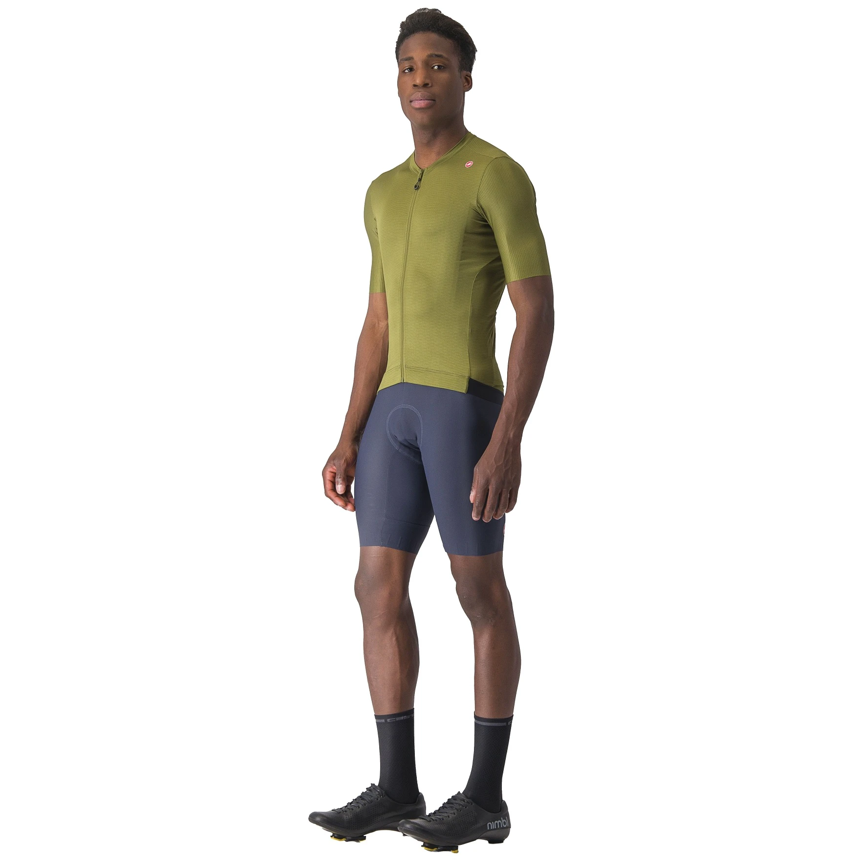4. Castelli - tricou ciclism cu maneca scurta pentru barbati Espresso Jersey - verde inchis kaki