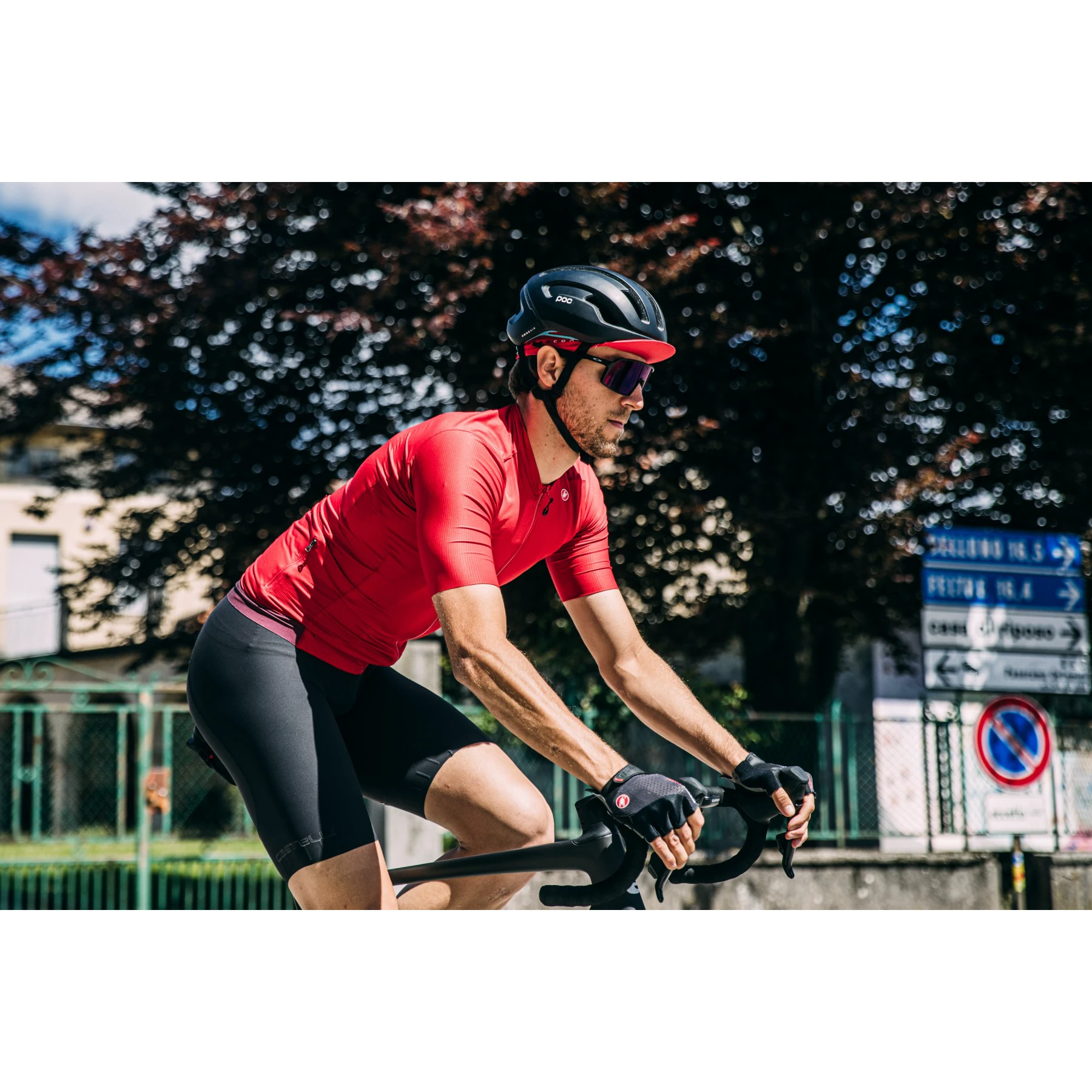 11. Castelli - tricou ciclism cu maneca scurta pentru barbati Espresso Jersey - verde inchis kaki