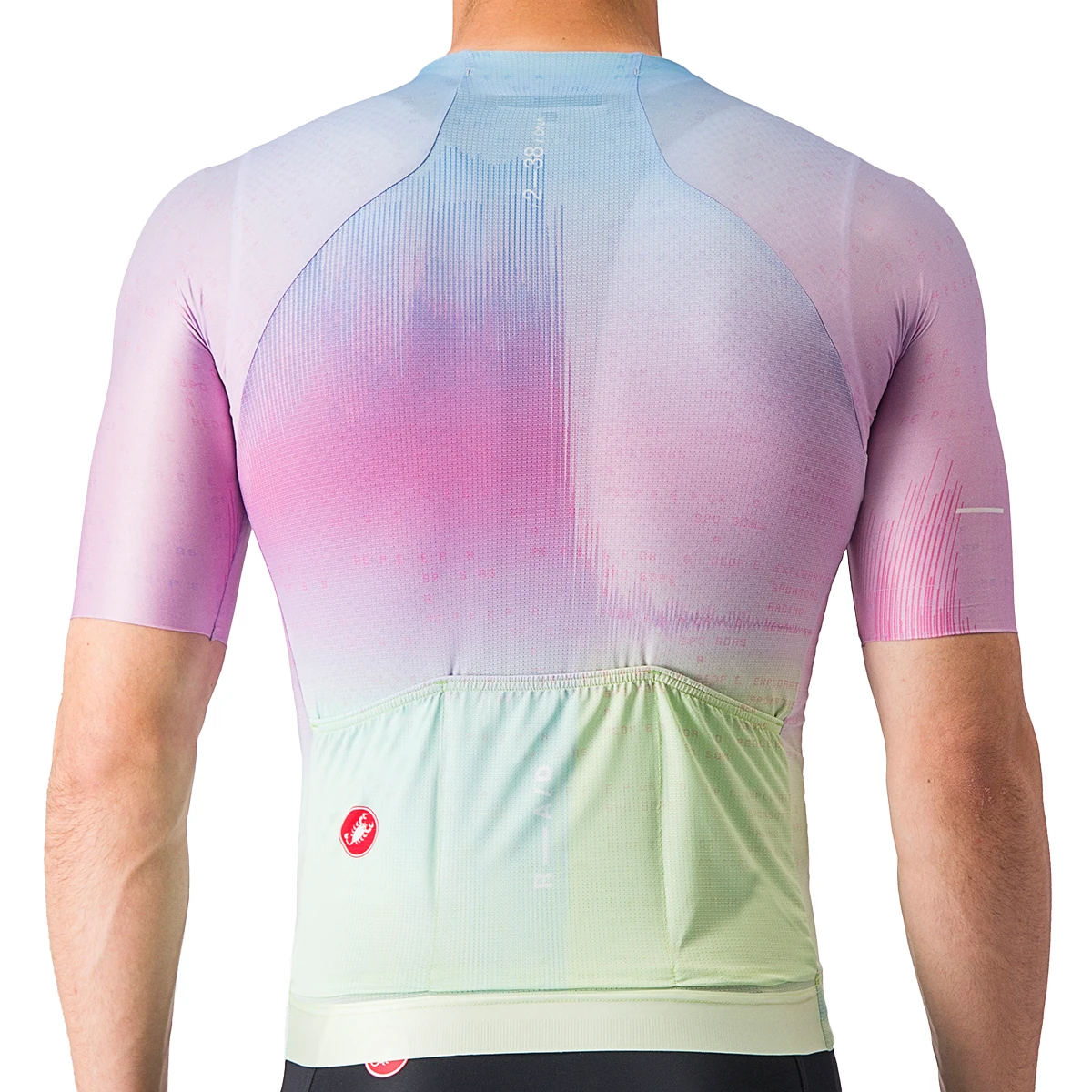 2. Castelli - tricou ciclism cu maneca scurta pentru barbati R-A/D Jersey - multicolor violet