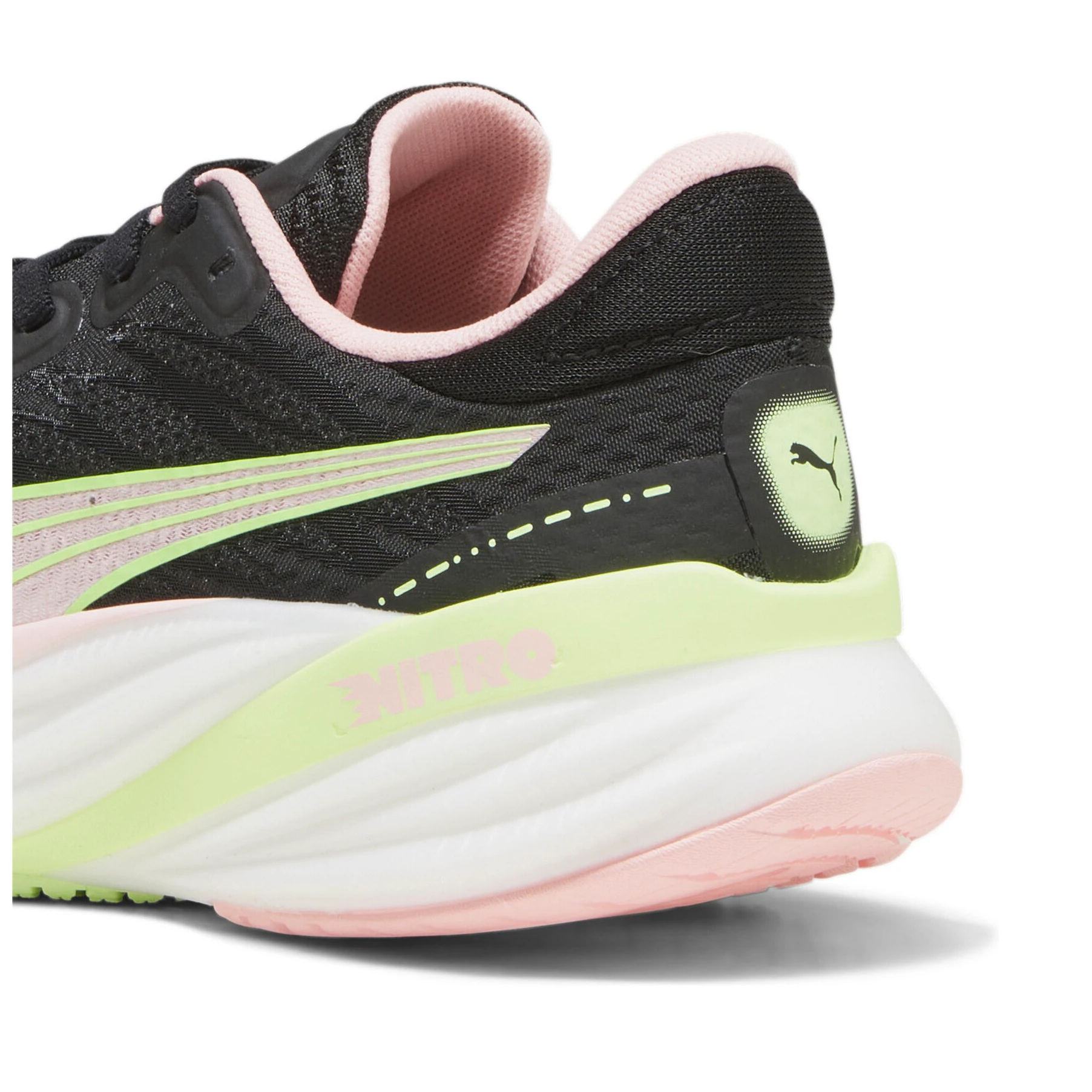 5. Puma - pantofi alergare pentru femei Magnify Nitro 2 Dream Rush shoes - negru coral alb verde deschis Speed